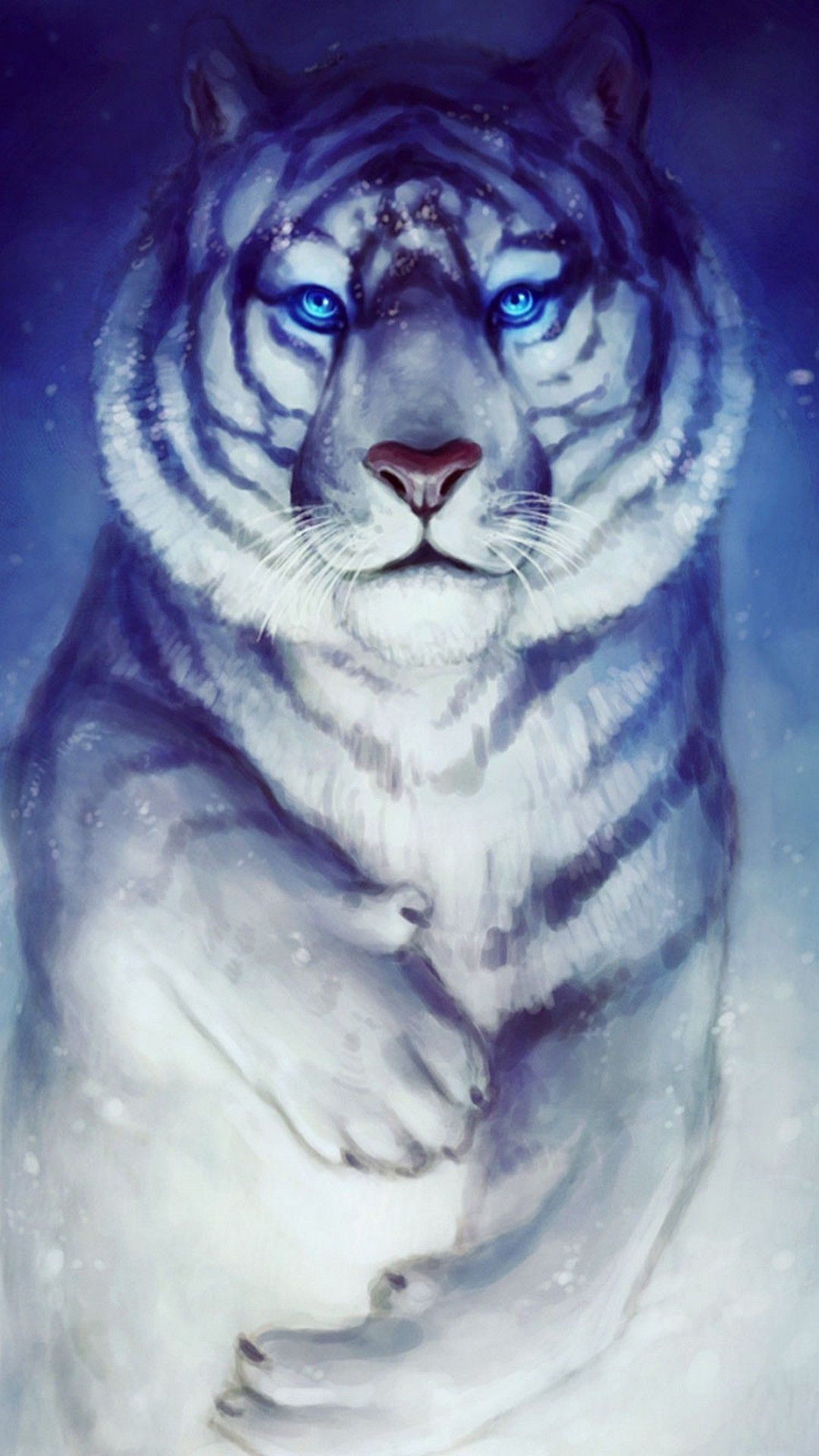 Blue Flame iPhone Cool Tiger Wallpaper Picture
