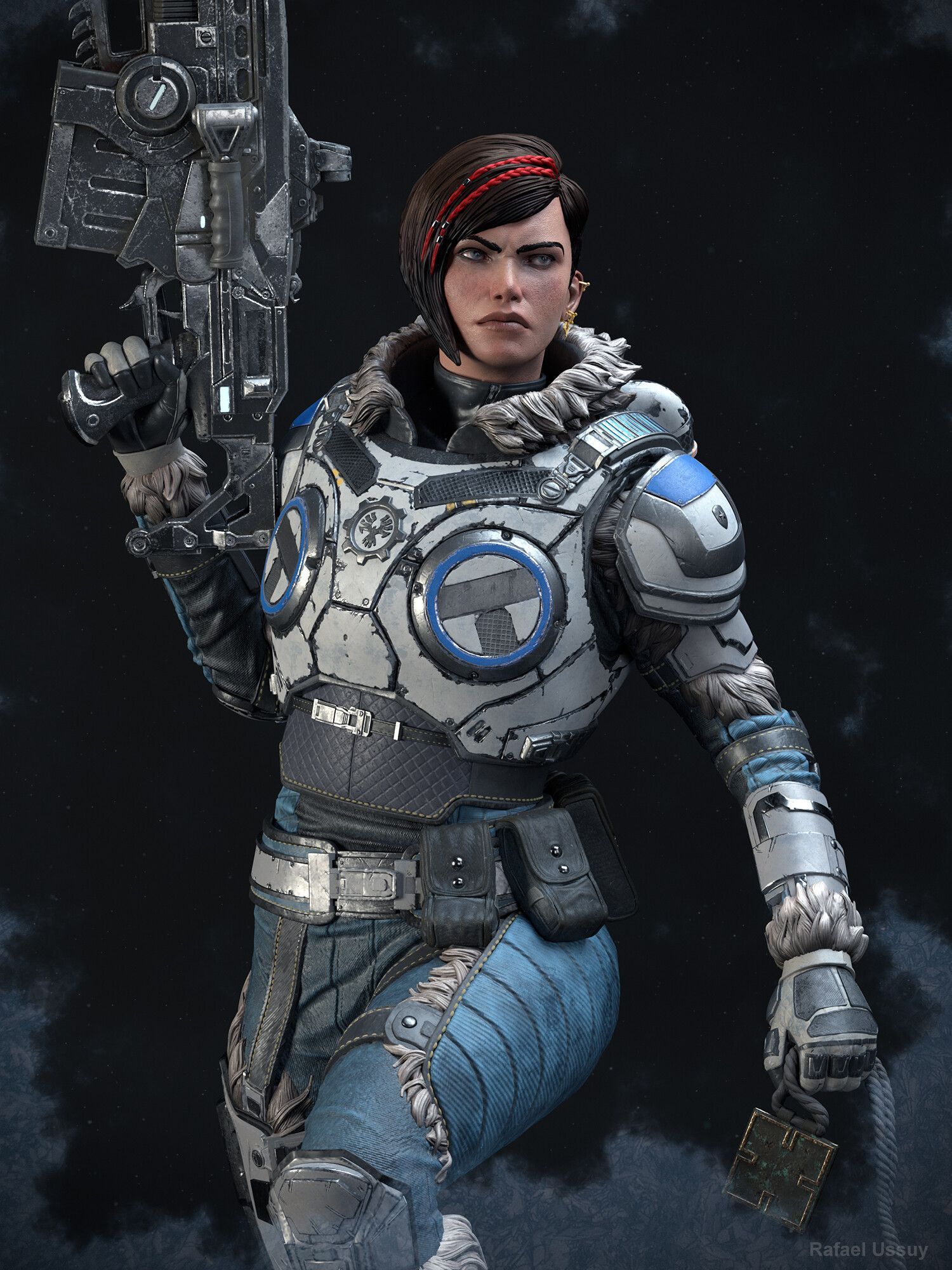 Kait Diaz of Wars 5 statue, Rafael Ussuy. Gears of war, Gears of wars, Gears