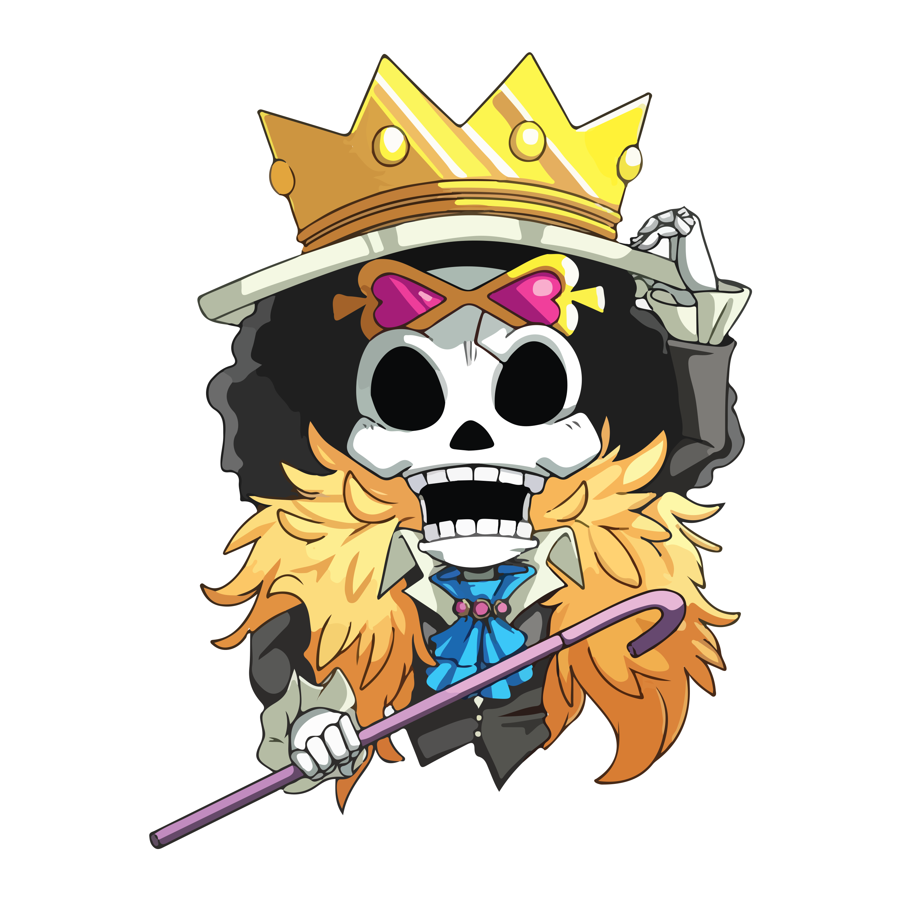 One Piece Brook Soul King T Shirts, Sweaters, Phone Cases Stickers And More. #onepiece #brook #soulking #soul #music #kawaii #cute #chibi #funny #c
