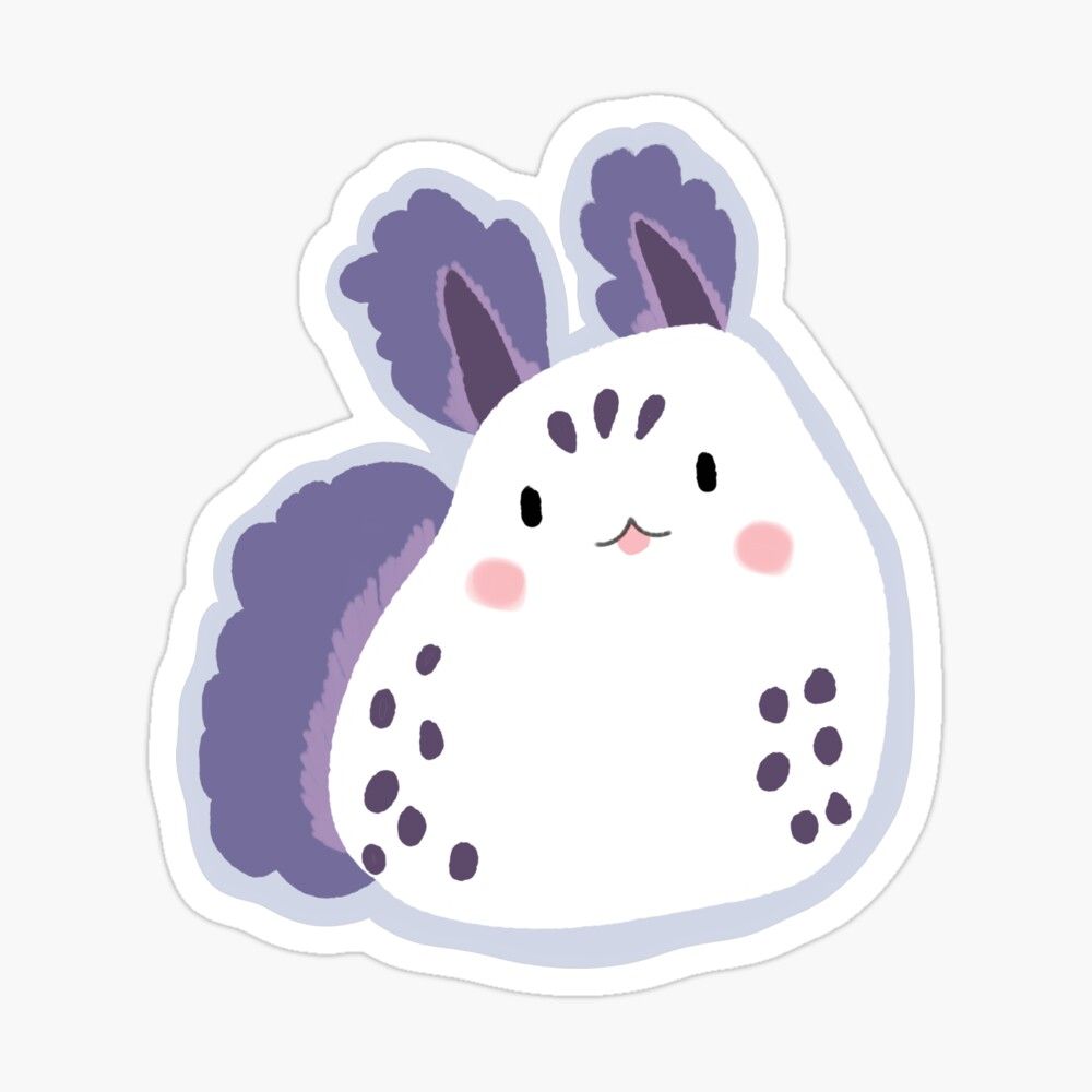 Cute Japanese Sea Bunny (Nudibranch) Sticker by bridieelliott. Japanese sea, Cute japanese, Bunny art