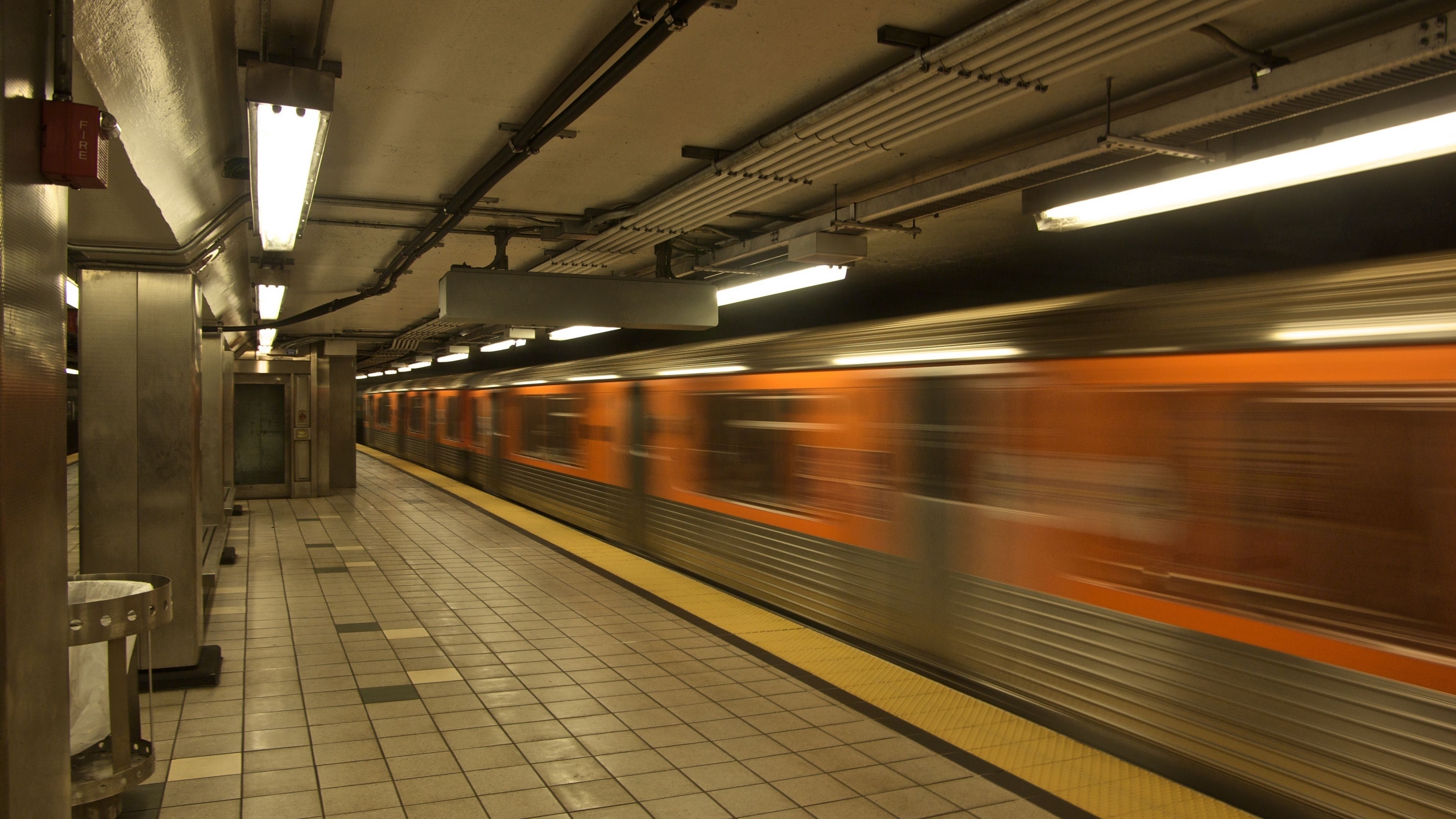 Wallpaper 4k subway, train, underground 4k subway, Train, underground