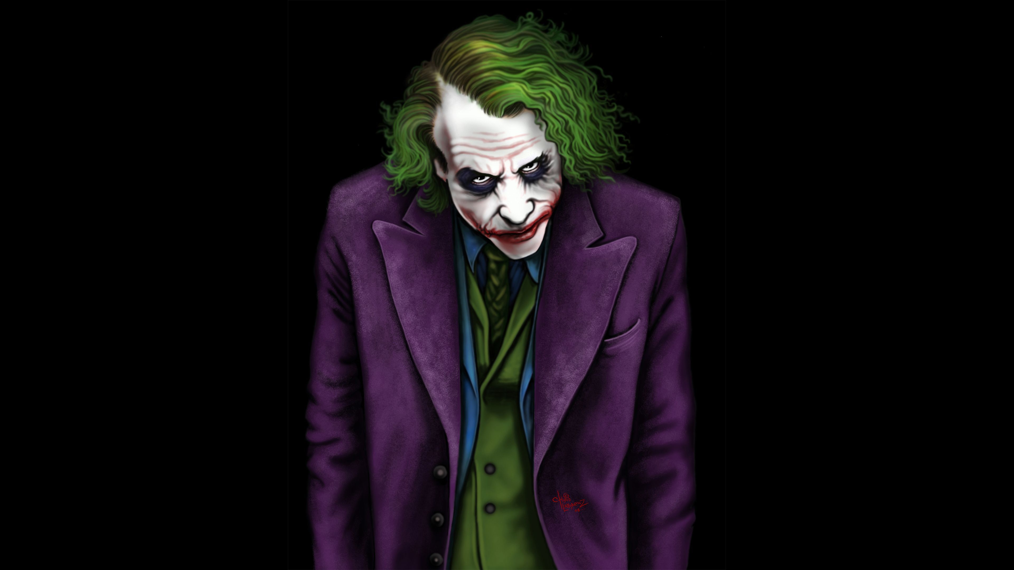 Joker Heath Ledger Artwork 4k Supervillain Wallpaper, Superheroes Wallpaper, Joker Wallpaper, Hd Wallpaper, Digital Art. Joker Wallpaper, Joker Heath, Joker