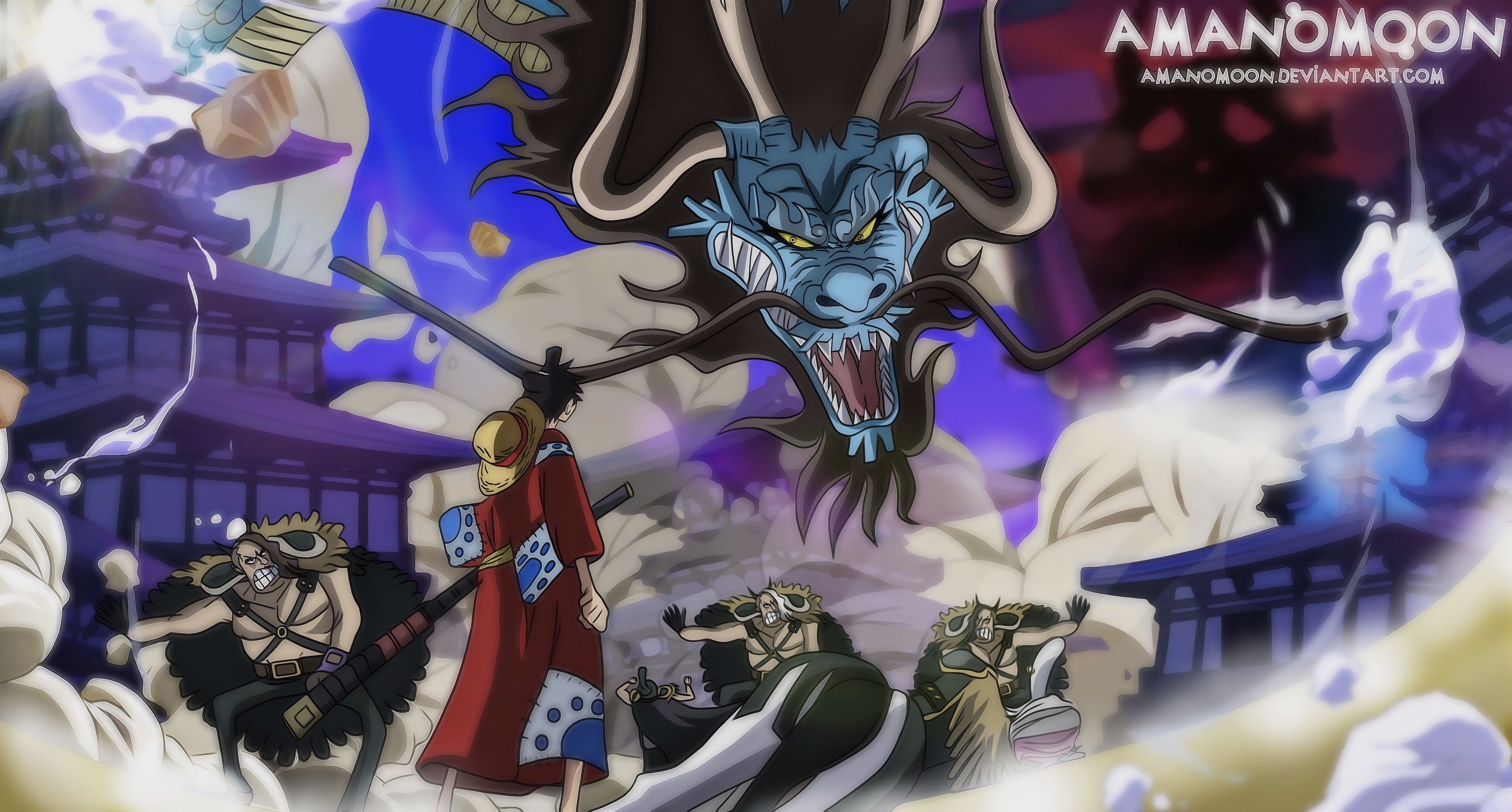 Kaido Dragon Villain One Piece Wano 4k