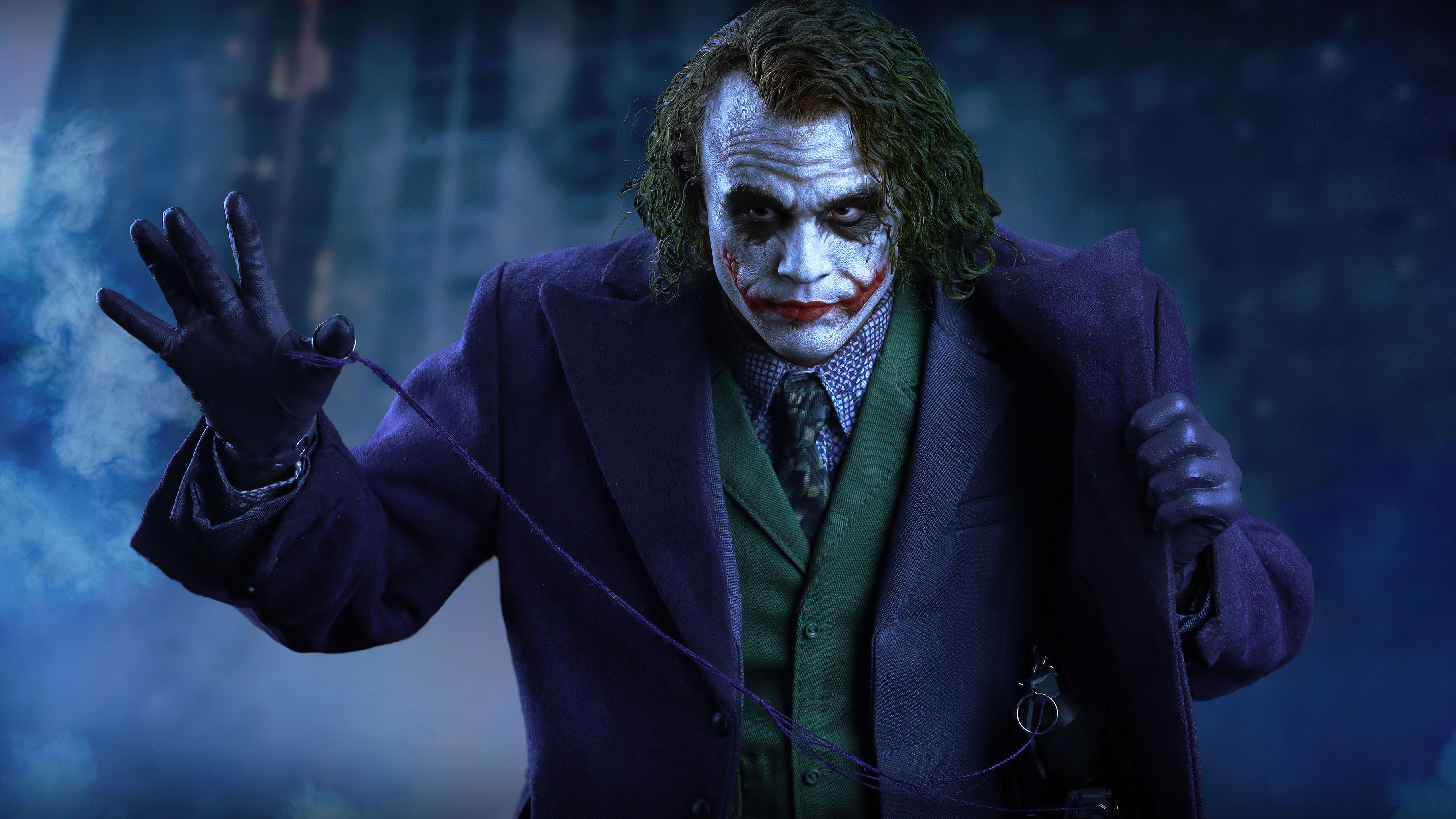 Heath Ledger Joker 4K 5K HD Superheroes Wallpaper