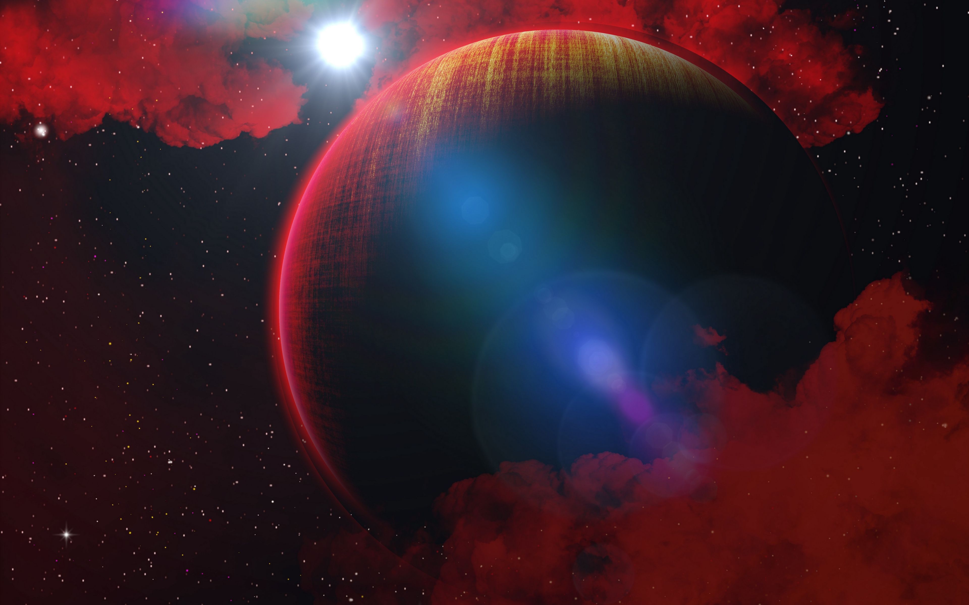 Wallpaper Planet, Red, Fantasy, Star, Space And Red Wallpaper Planets