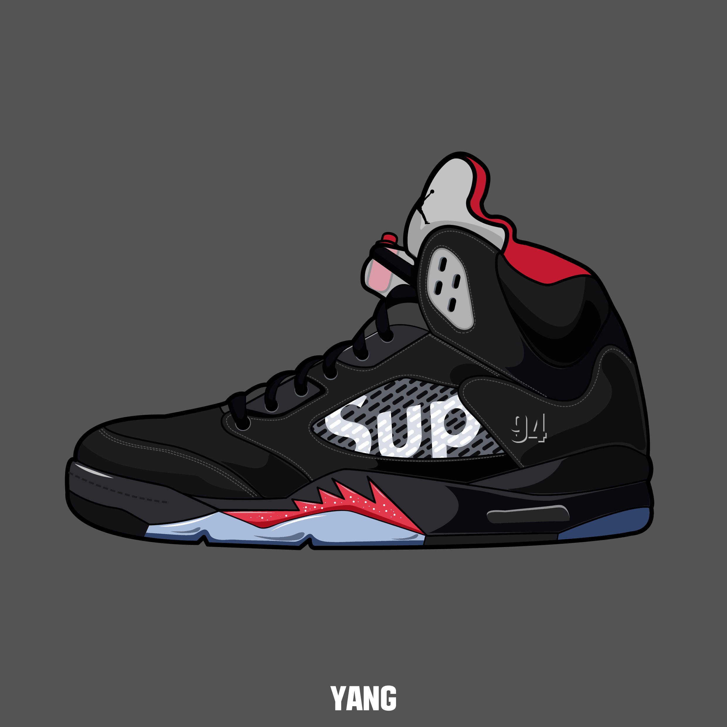 Cartoon Jordan Shoes Wallpaper