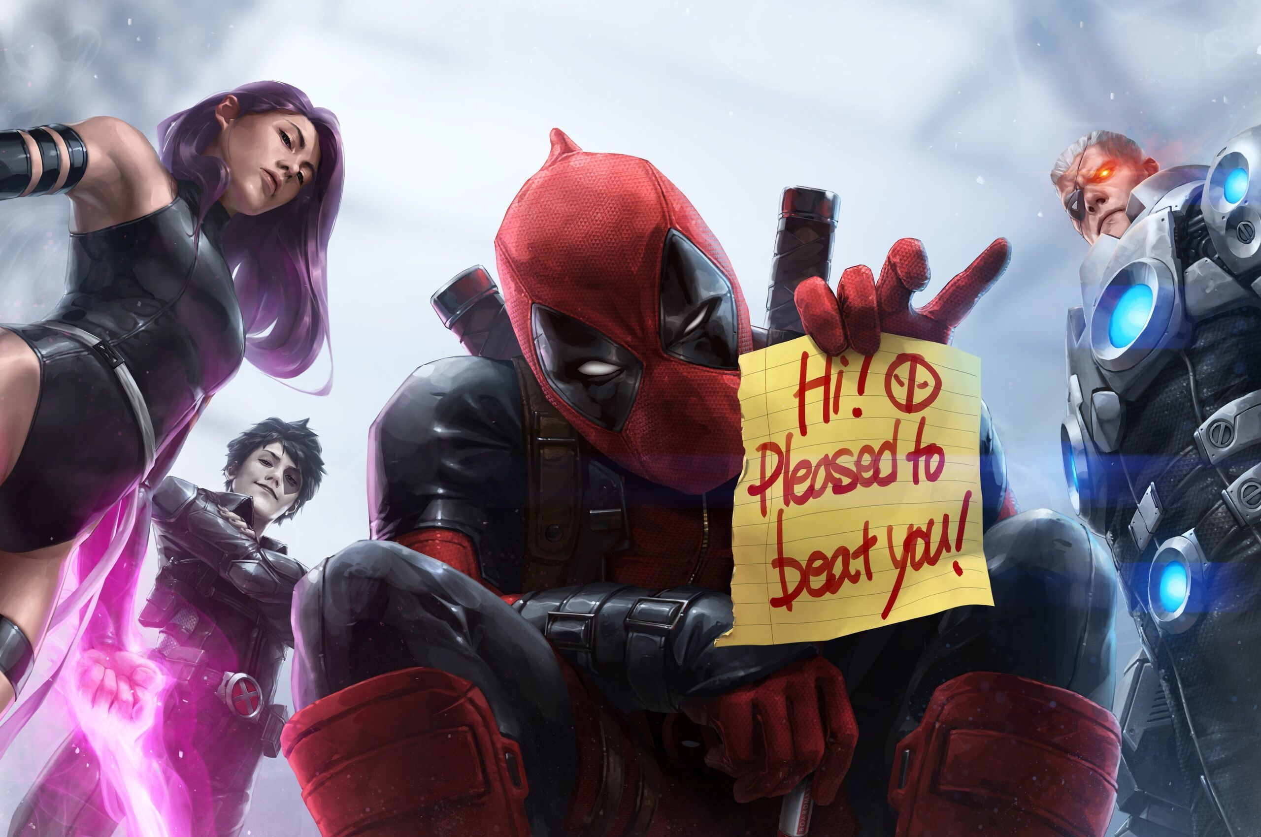 Marvel Future Fight Deadpool X Force Team Artwork Chromebook Pixel HD 4k Wallpaper, Image, Background, Photo and Picture