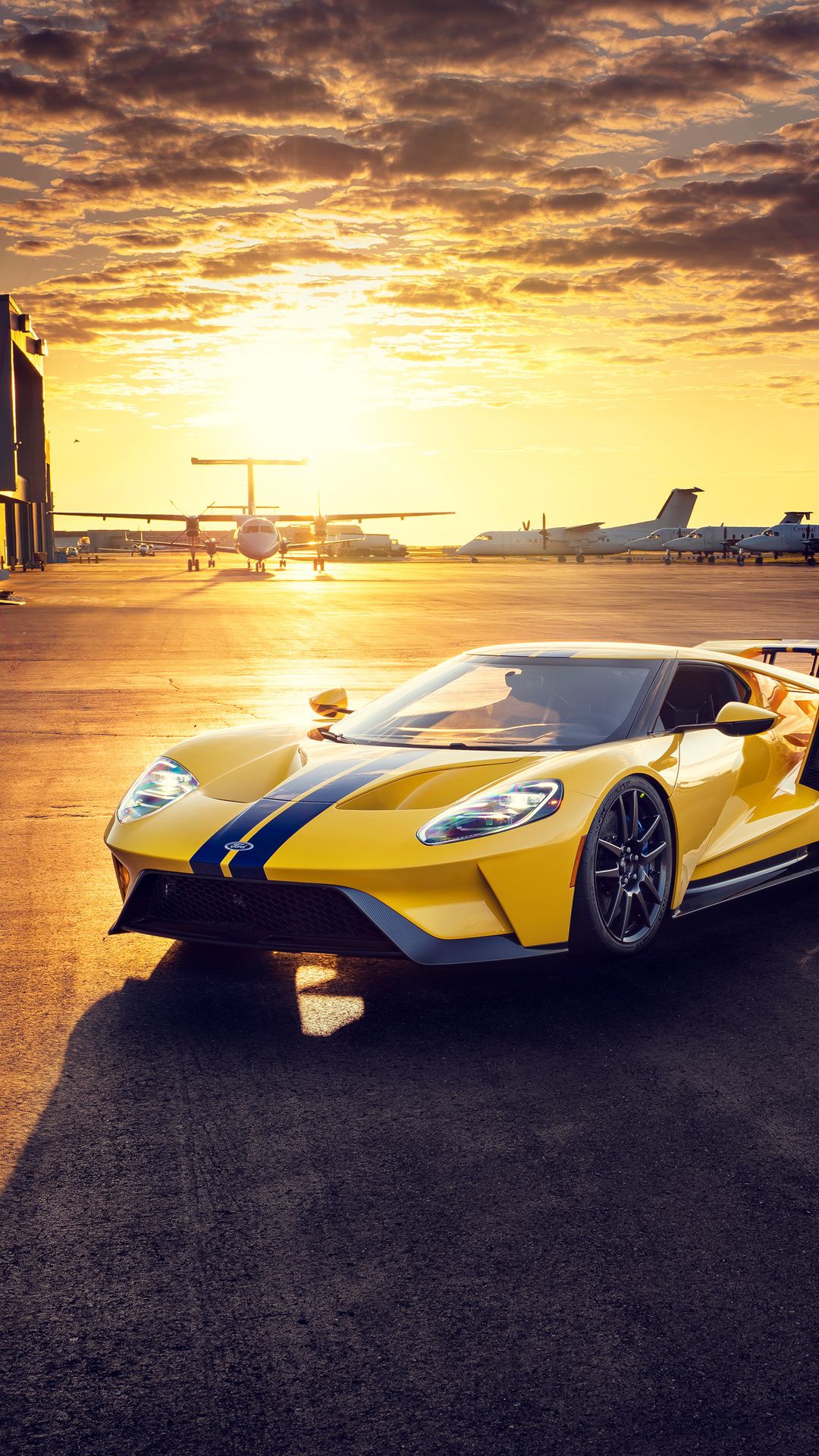 Yellow Ford Gt 4k iPhone 6s, 6 Plus, Pixel xl , One Plus 3t, 5 HD 4k Wallpaper, Image, Background, Photo and Picture