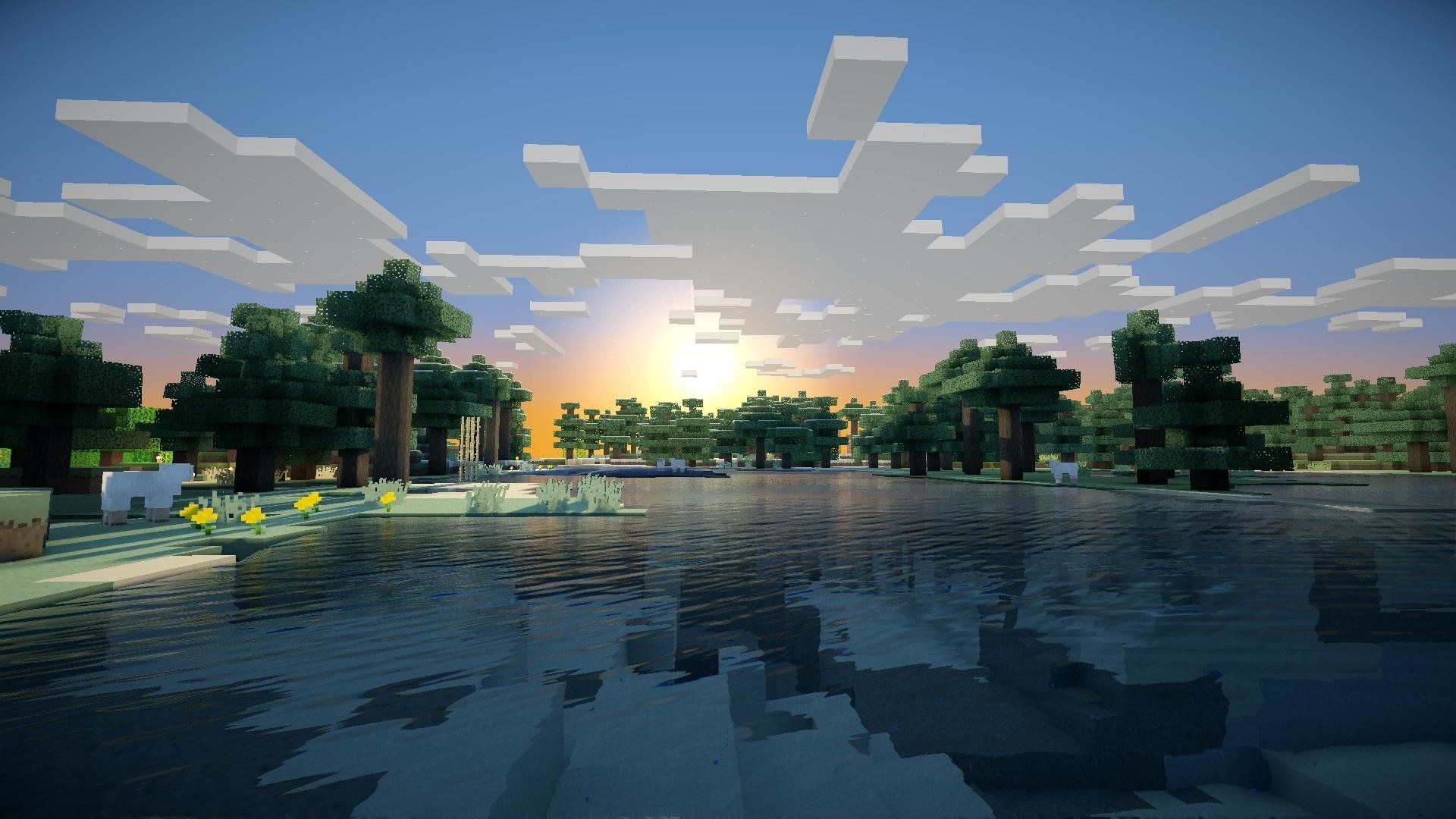 sunrise, Minecraft Wallpaper HD / Desktop and Mobile Background