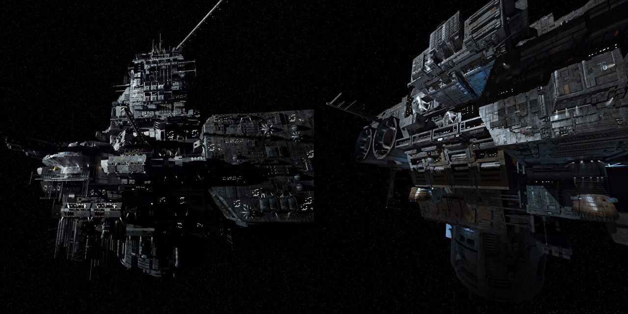 Desktop Wallpaper Alien: Covenant Starship Space Fantasy ship