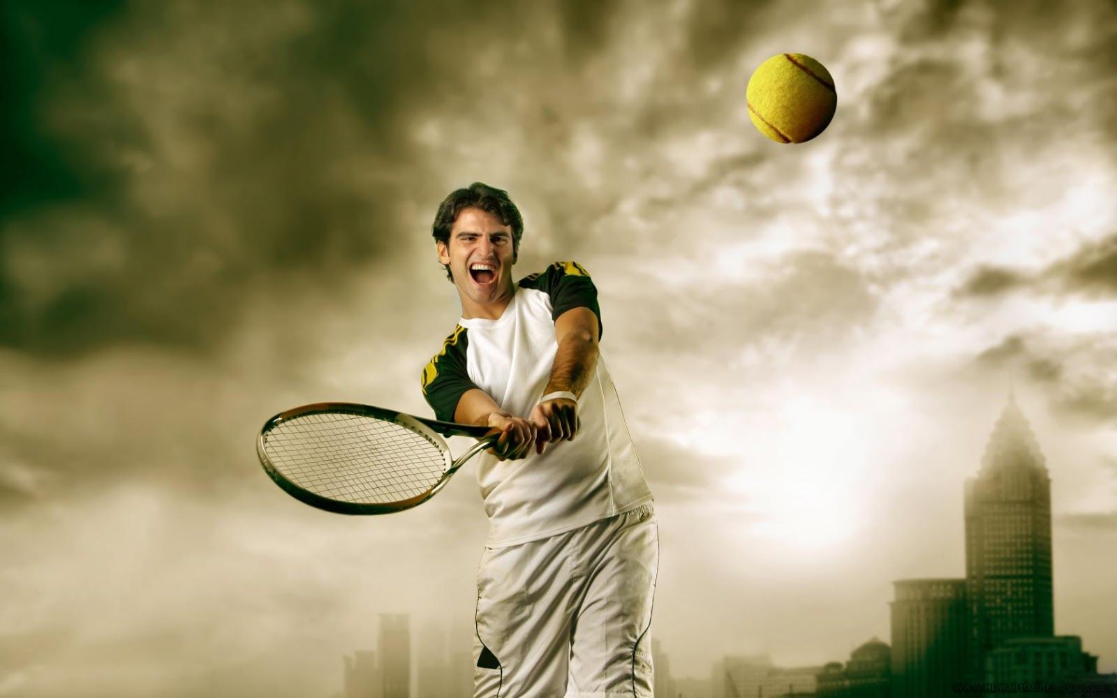 HD PC Desktop Wallpaper: Tennis Racket And Ball HD Wallpaper