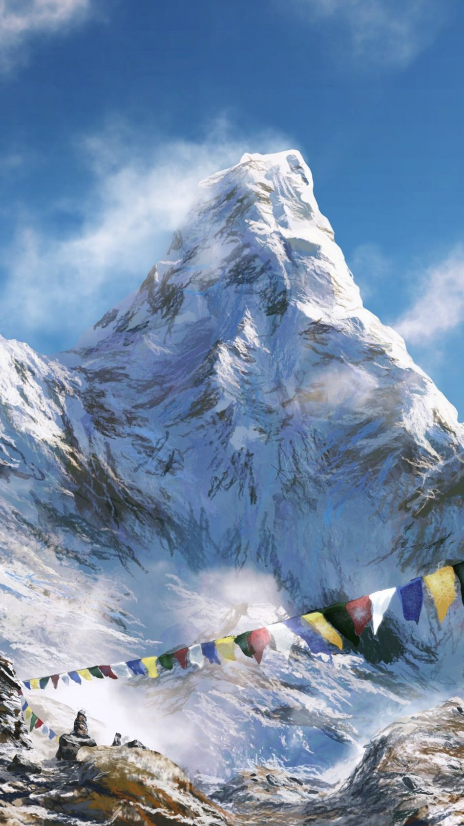 Prayer Flags Himalaya Mountain 4K Ultra HD Mobile Wallpaper. Yosemite wallpaper, Himalayas mountain, Himalayas