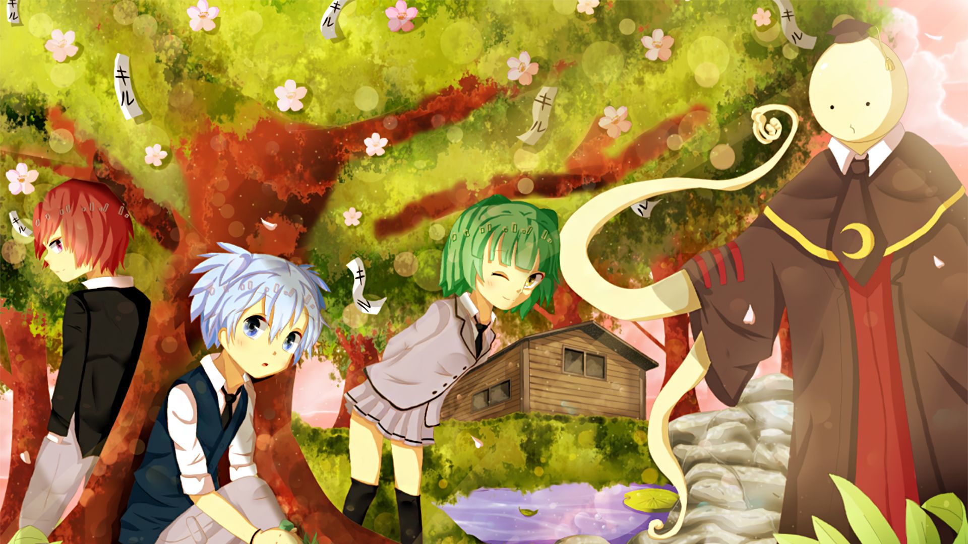 Nagisa Shiota Kaede Kayano Karma Akabane Koro Sensei HD Assassination Classroom Wallpaper