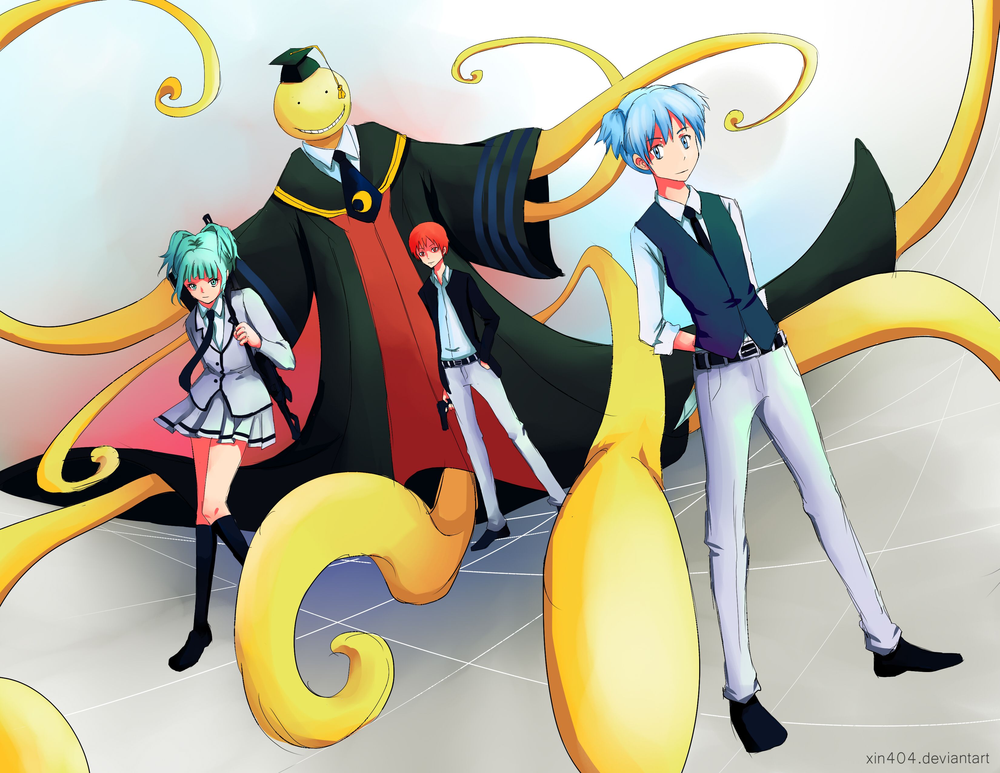 Koro Sensei, Karma Akabane, Kaede Kayano, Nagisa Shiota Wallpaper