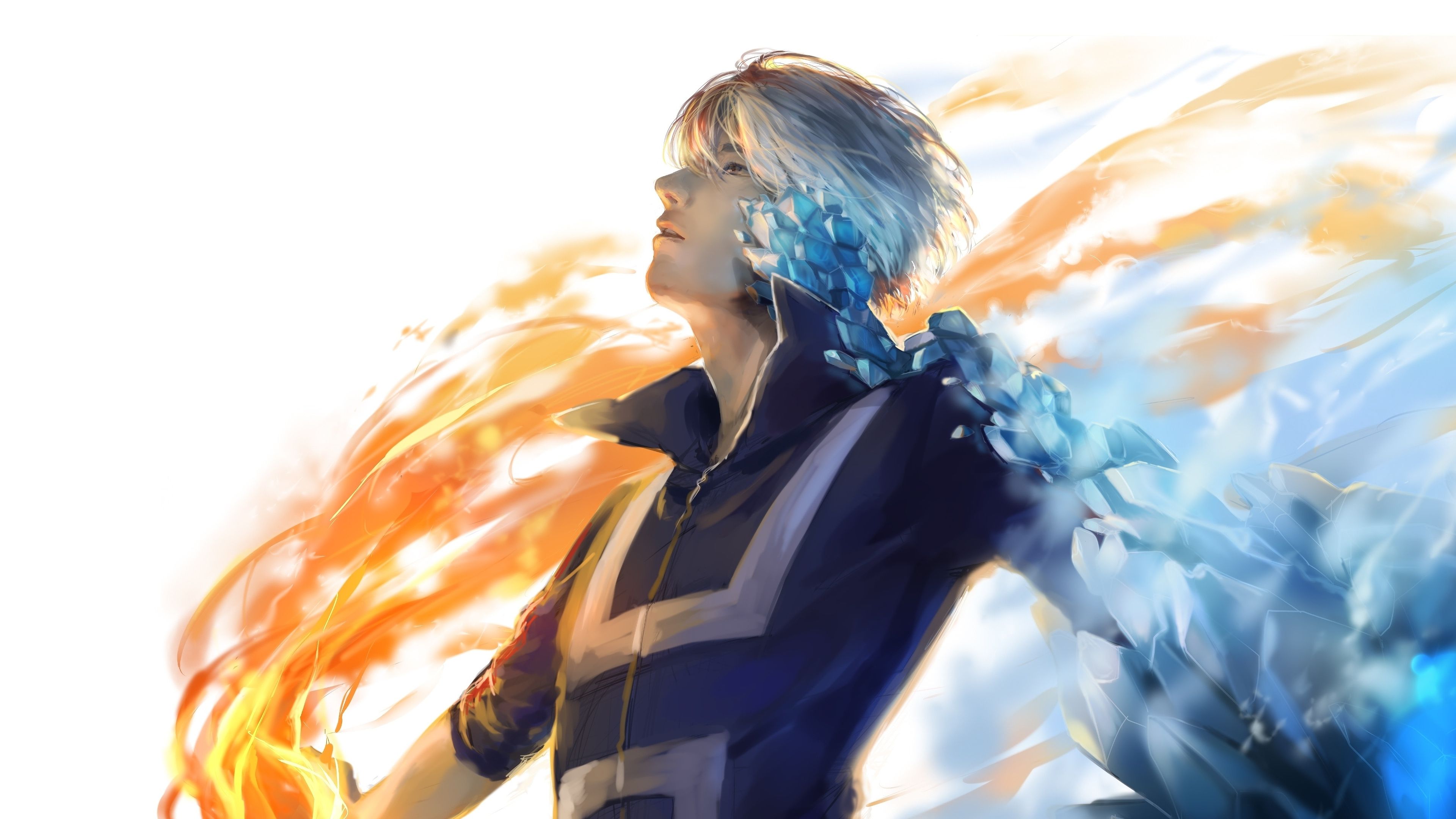 Download 3840x2160 wallpaper anime boy, artwork, shouto todoroki, 4k, uhd 16:9, widescreen, 3840x2160 HD image, background, 10002
