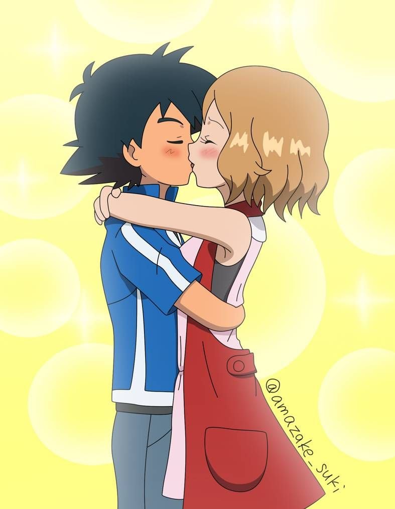 Ash and Serena kissing. Pokemon ash and serena, Ash pokemon, Pokemon picture