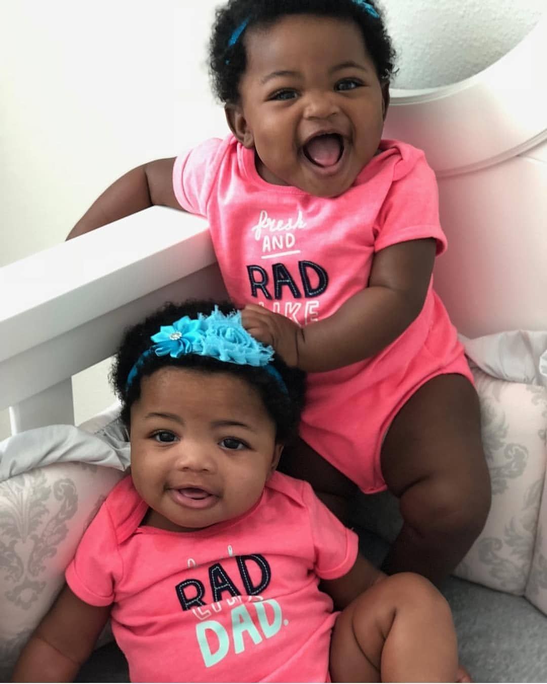 Beautiful Feature d. .. .. For More updates follow pages below. Twin baby girls, Black baby girls, Cute baby picture