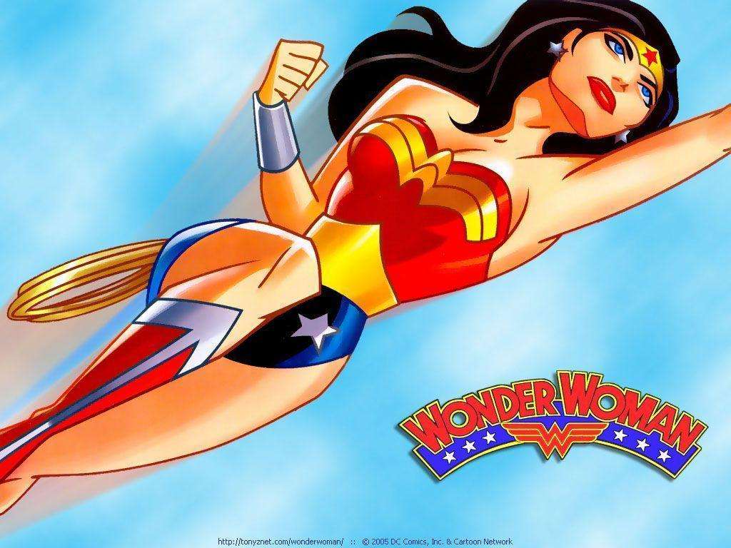 Animated Wonder Woman Cartoon Wallpaper