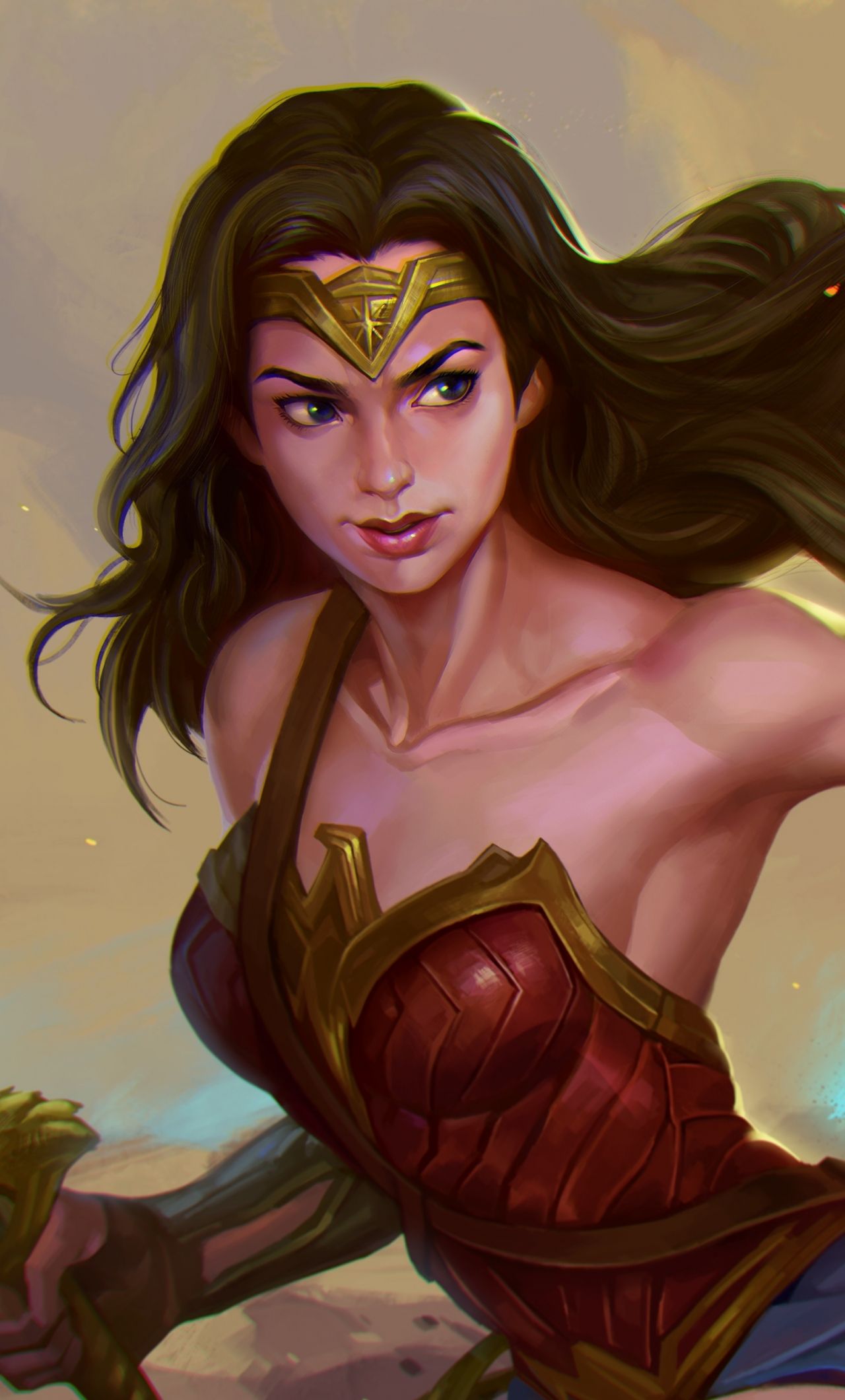 Download 1280x2120 wallpaper superhero, dc comics, wonder woman, iphone 6 plus, 1280x2120 HD image, background, 19391