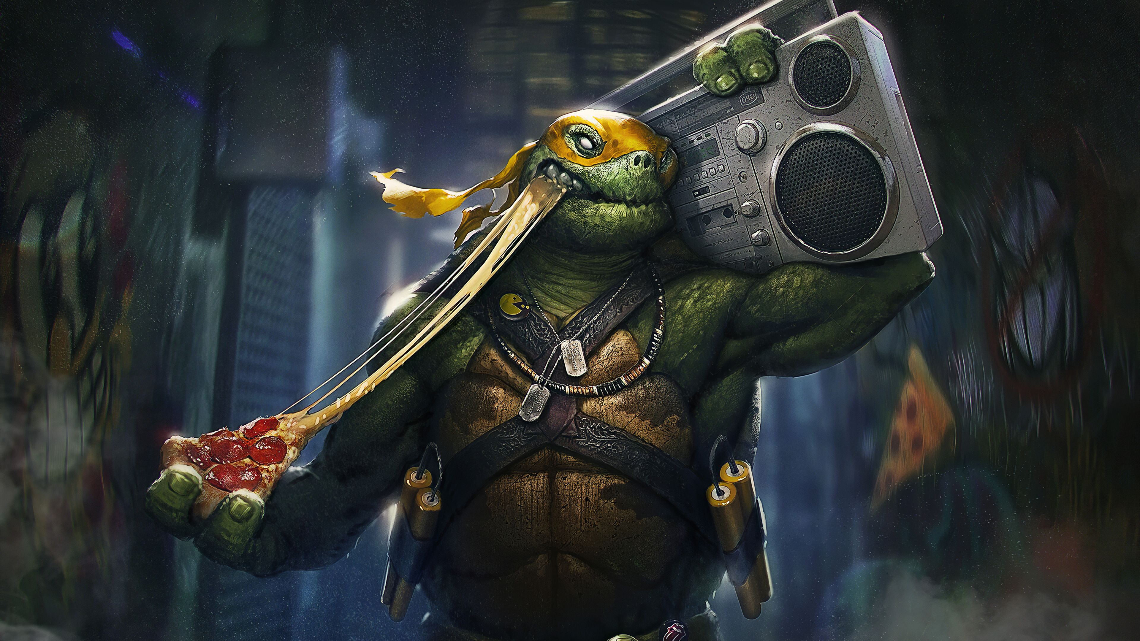 TMNT Mikey 4k, HD Superheroes, 4k Wallpaper, Image, Background, Photo and Picture
