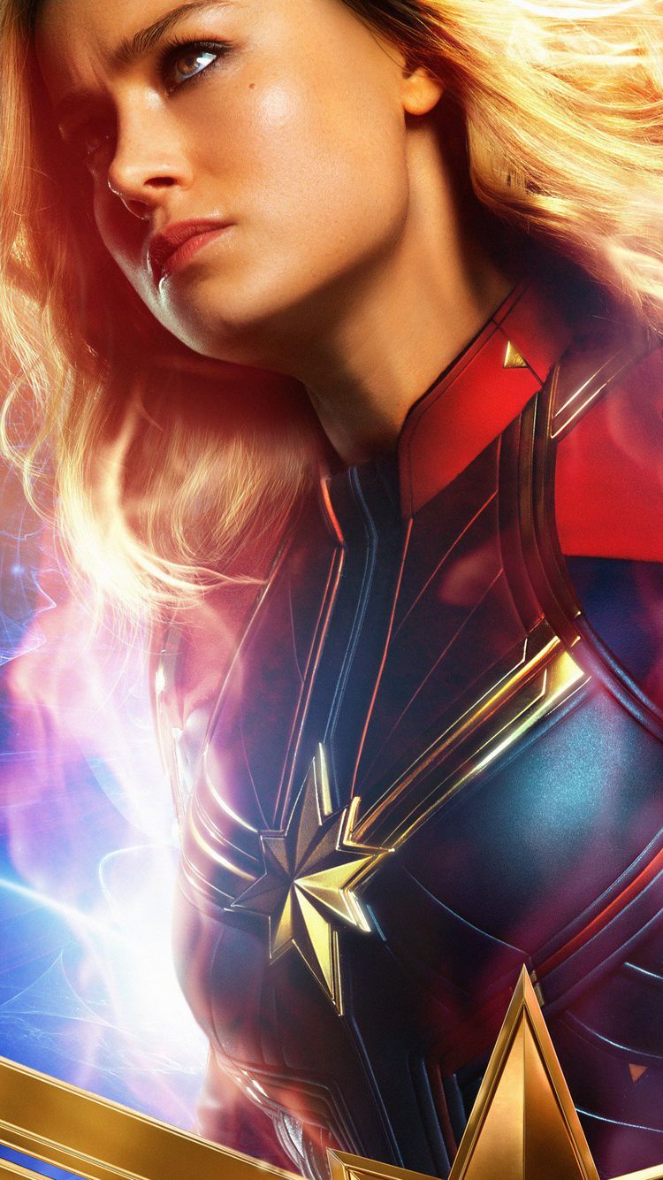Brie Larson As Carol Danvers In Captain Marvel iPhone iPhone 6S, iPhone 7 HD 4k Wallpaper, Image, Background, Photo and Picture