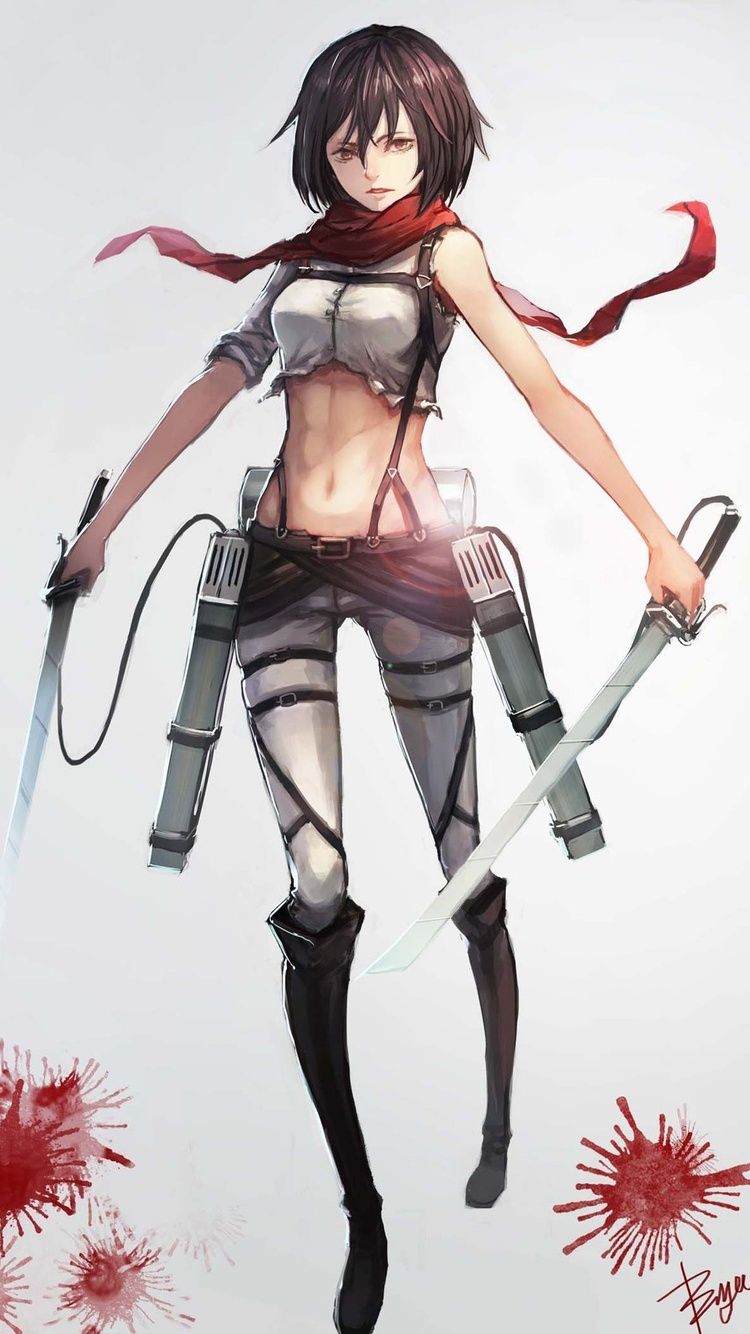 Mikasa Ackerman 4k iPhone 6, iPhone 6S, iPhone 7 HD 4k Wallpaper, Image, Background, Photo and Picture