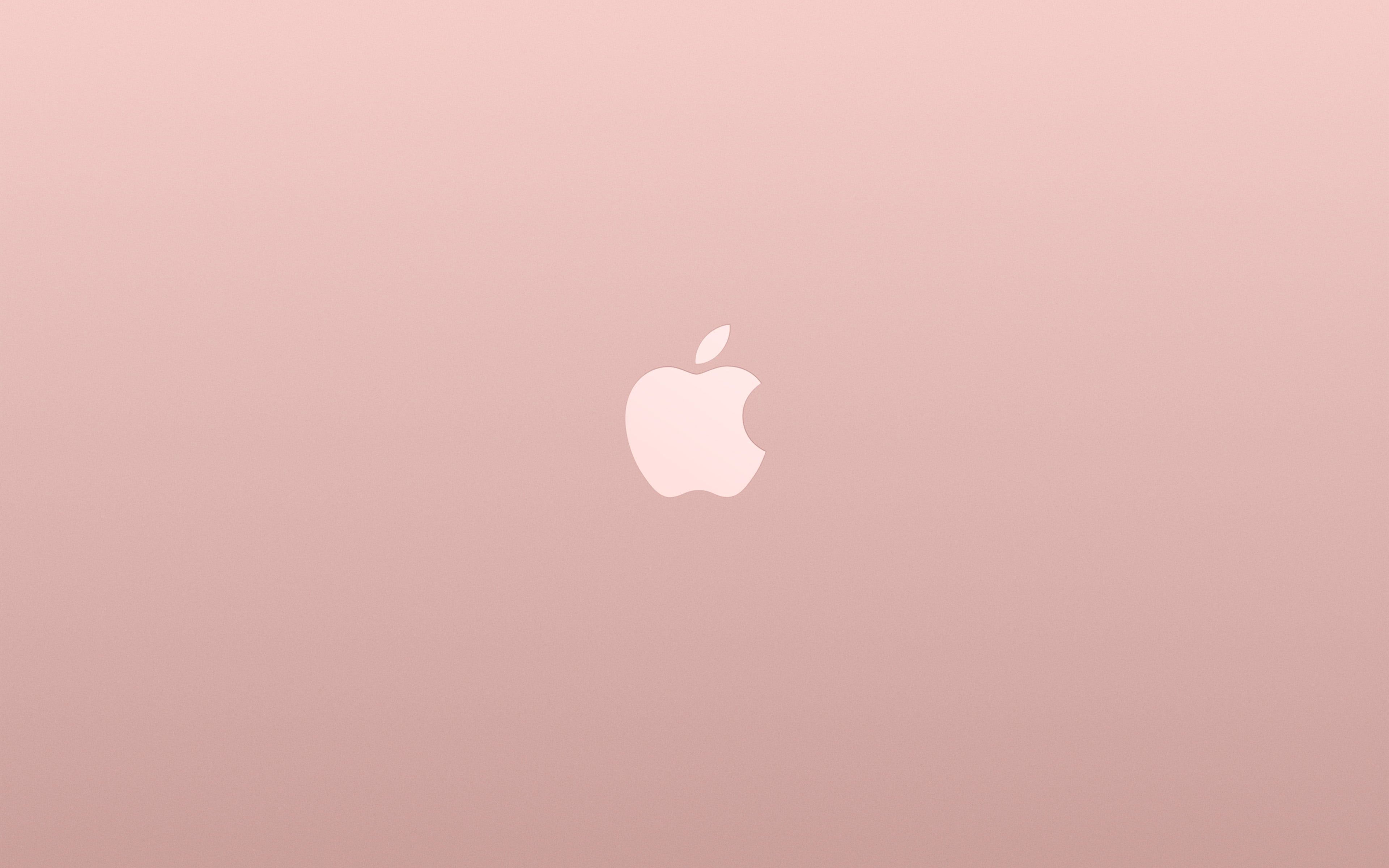 logo #apple #pink #rose #gold #white #minimal #illustration #art K # wallpaper #hdwallpaper. Rose gold wallpaper iphone, Pink wallpaper, Pink and gold wallpaper