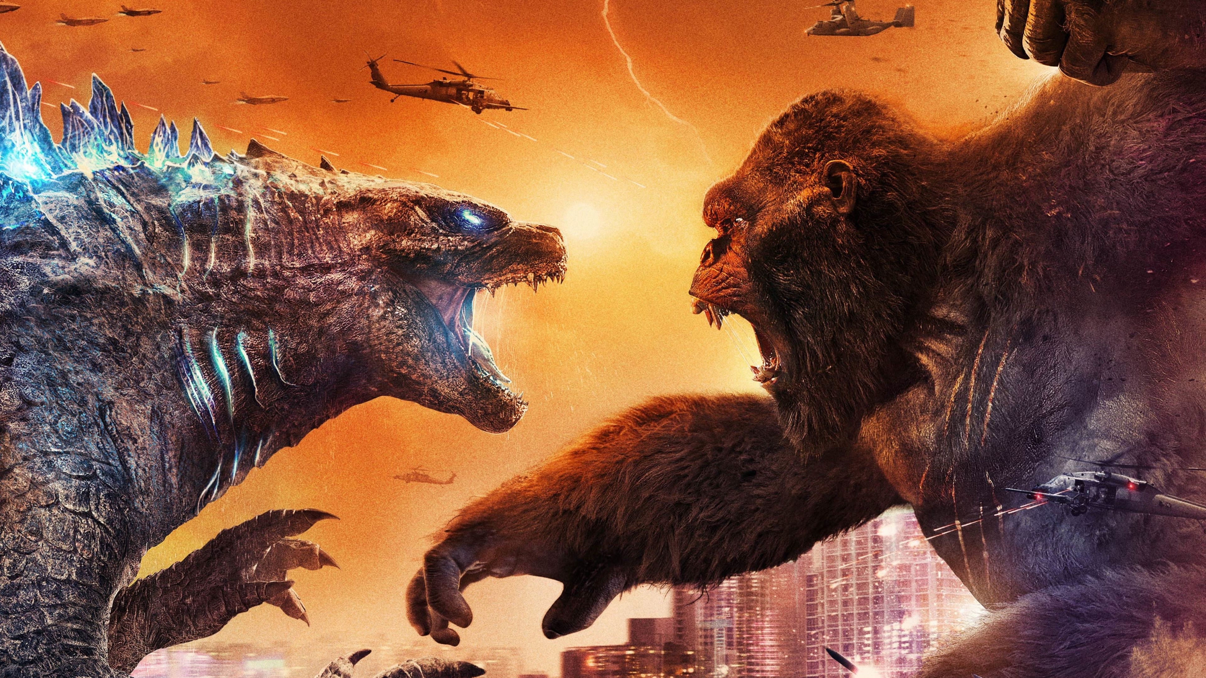 Godzilla Kong Battle 4K HD Godzilla Vs Kong Wallpaper