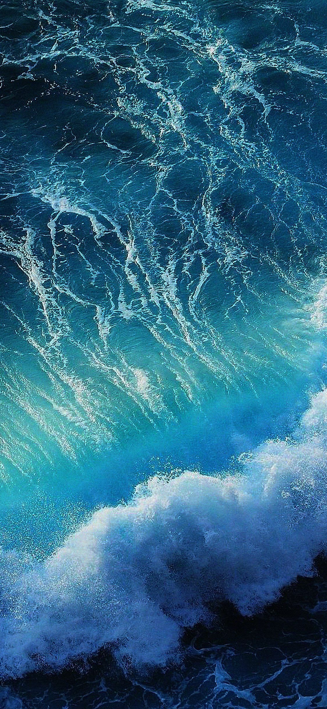 Wave ocean iphone x. wallpaper. waves wallpaper, waves und water waves. Gelombang laut, Pemandangan, Wallpaper hd