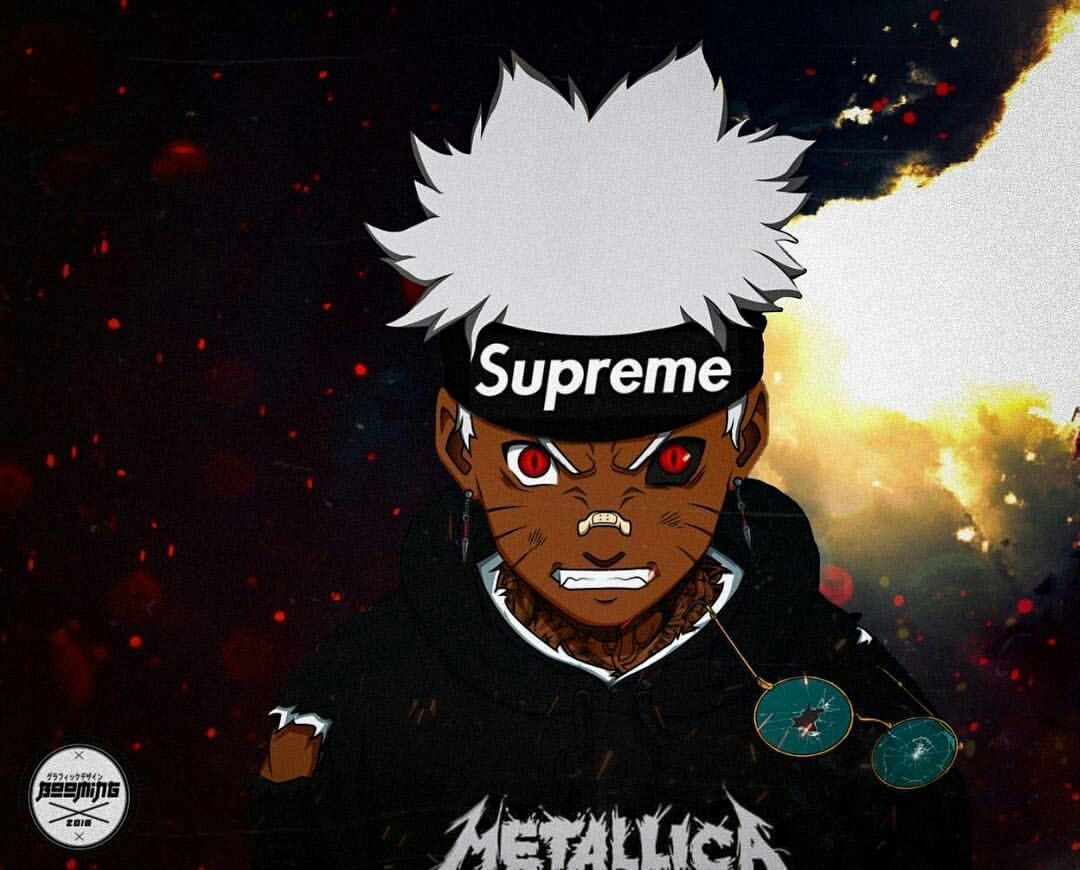 Supreme Black Naruto Wallpaper