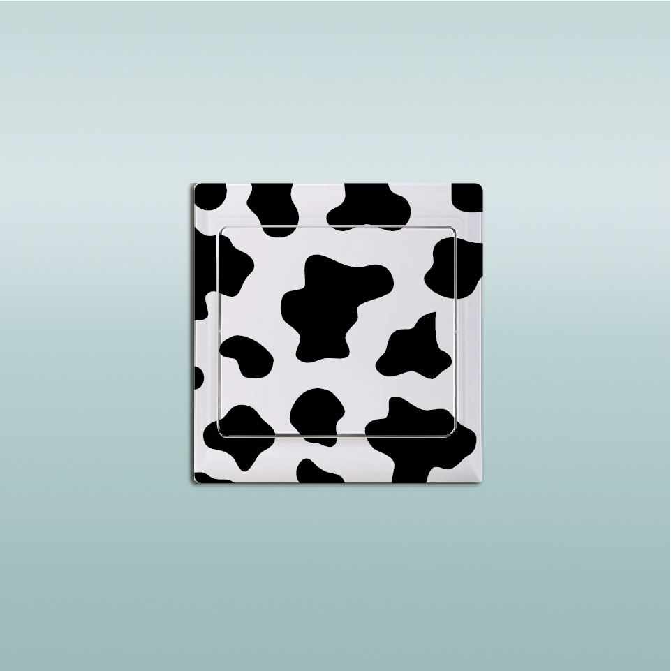 Cow 3 Creative Cow Print Vinyl Light Switch Sticker Cartoon Animal Wall Sticker for Kids Room Home Wallpaper. Wallpaper