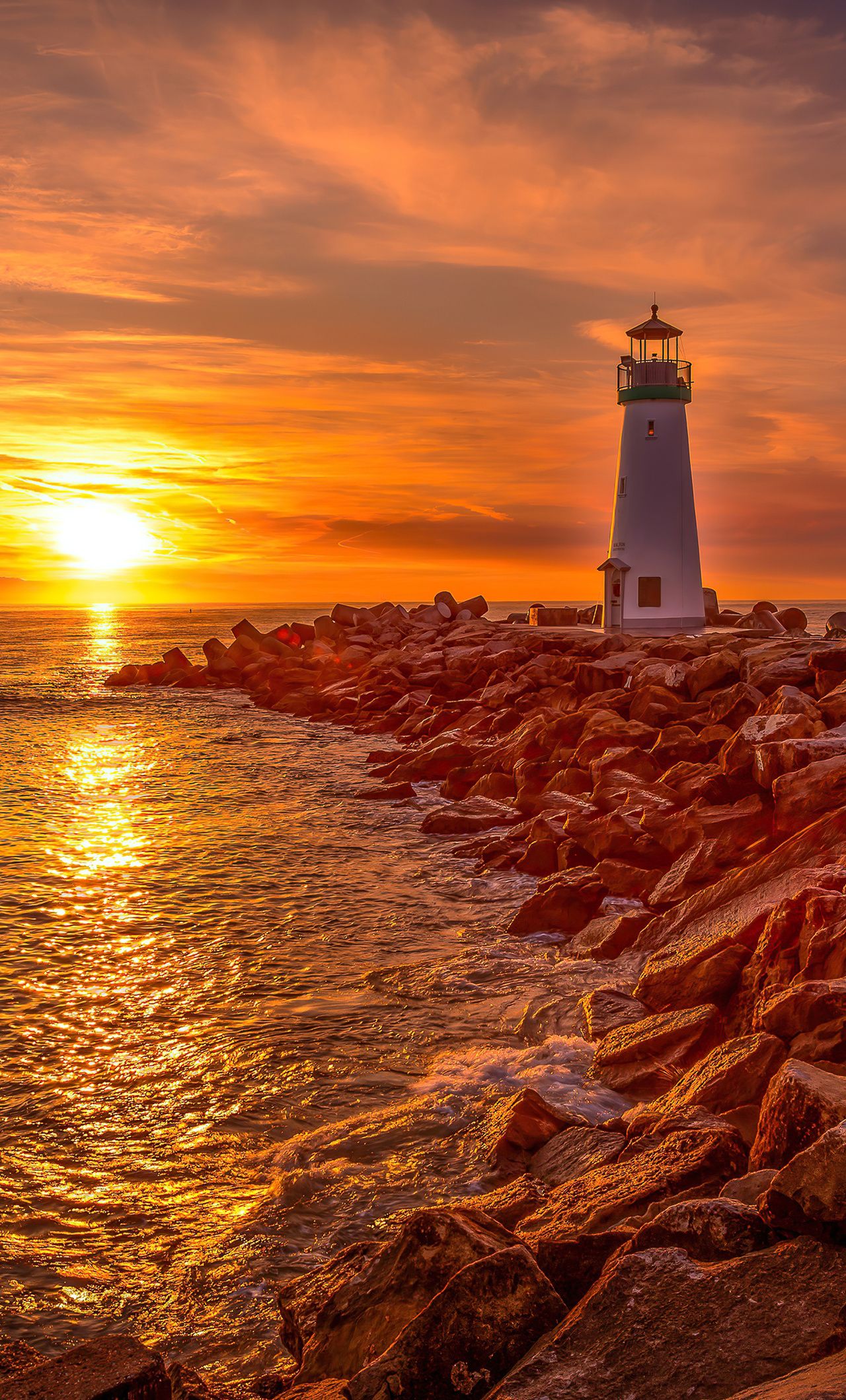 Lighthouse Sunrise And Sunset 4k iPhone HD 4k Wallpaper, Image, Background, Photo and Picture
