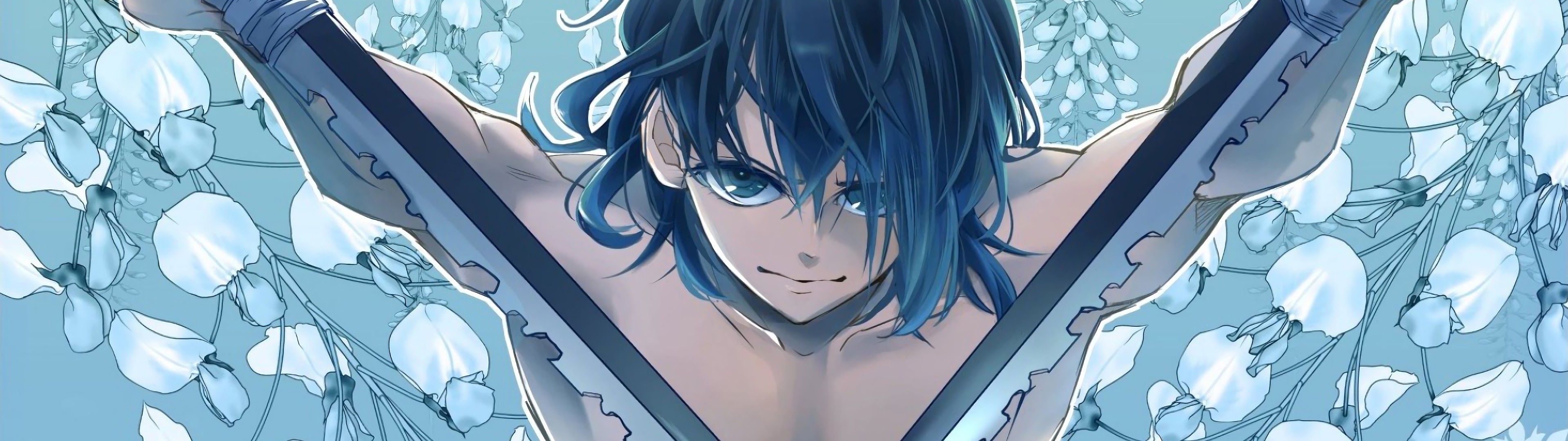 Demon Slayer Inosuke Wallpaper Blue