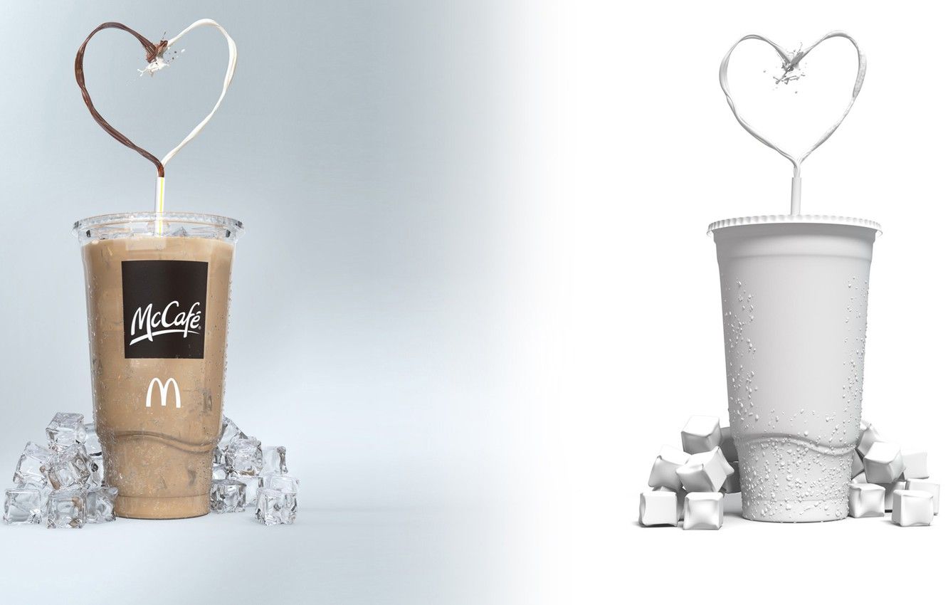 Wallpaper ice, heart, Mac, coffee image for desktop, section еда