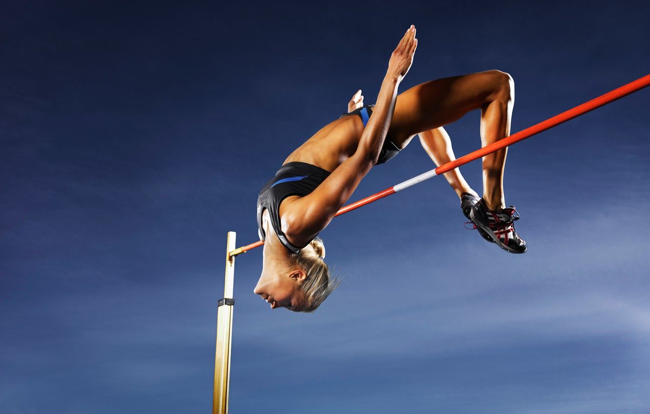 Wallpaper women, athletes, high jump image for desktop, section спорт