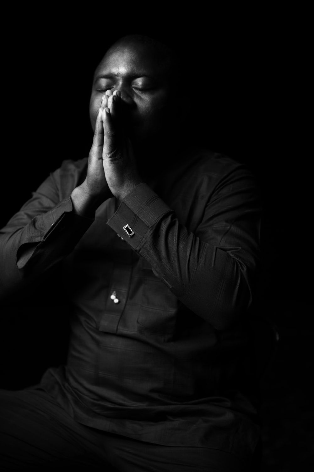 Black Man Praying Picture. Download Free Image