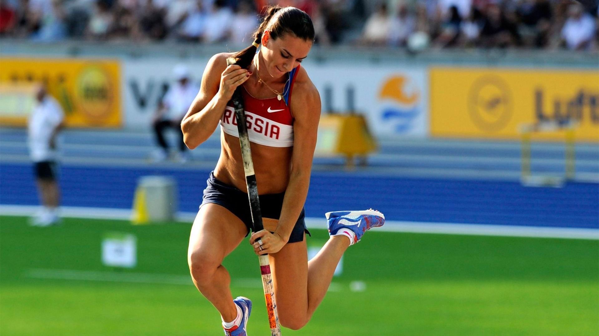 Yelena Isinbayeva High Jump Sports HD Widescreen Wallpaper