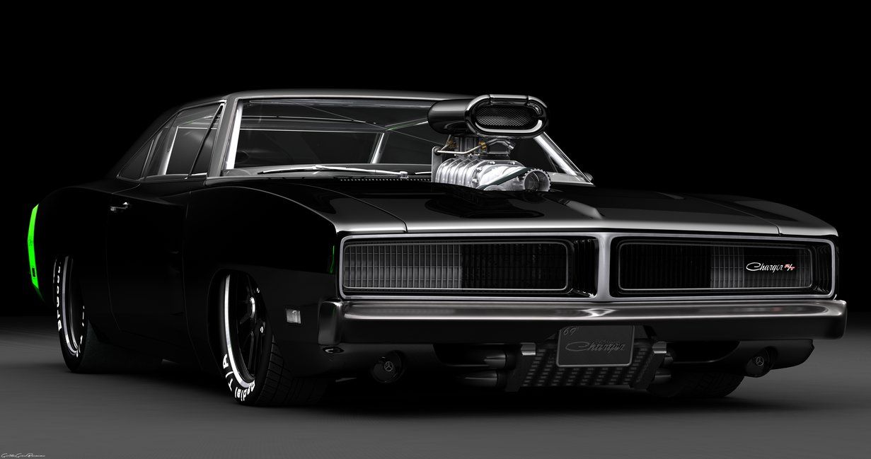 Black Dodge Charger 1969