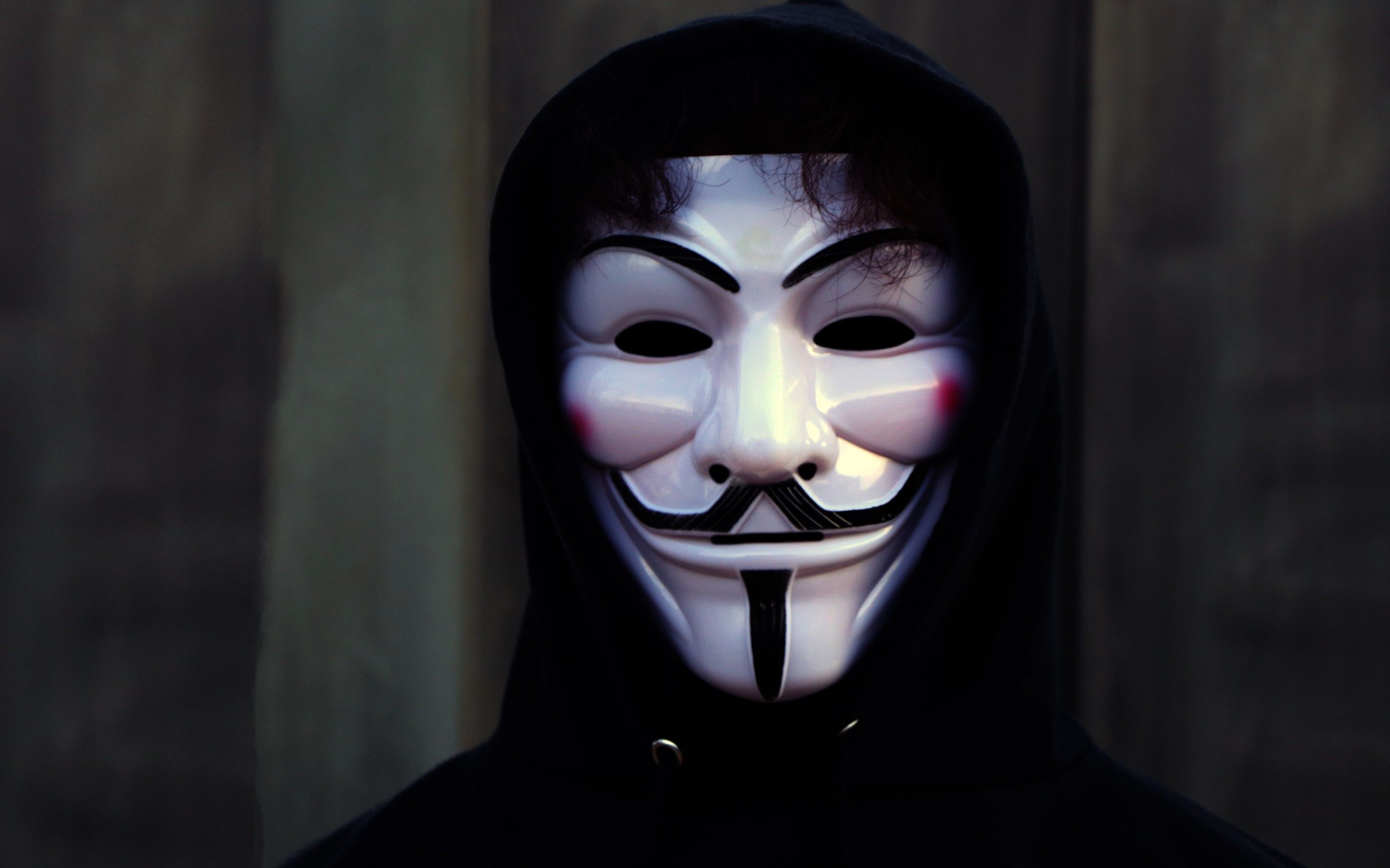 Man in Mask 4K Wallpaper, Anonymous, White masks, Black Hoodie, Guy Fawkes mask, 5K, Photography