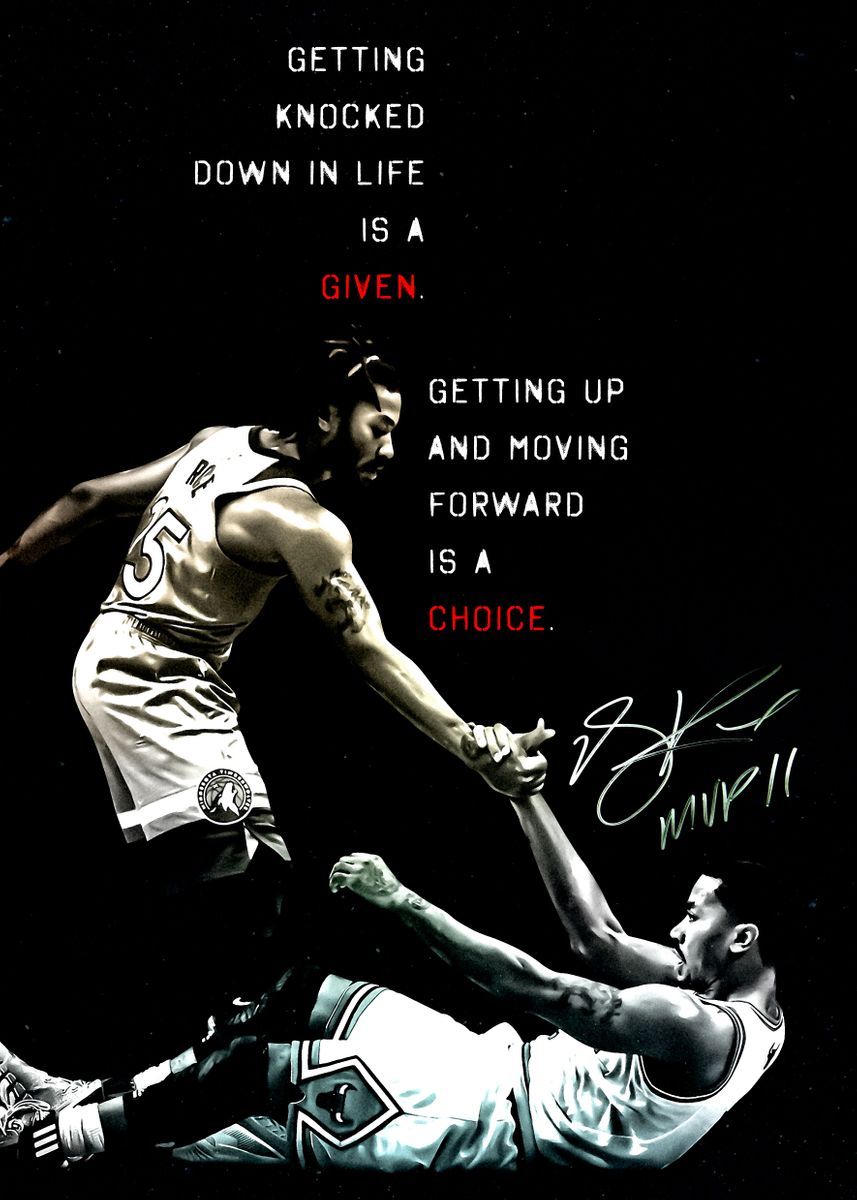 NBA Derrick Rose Poster' Poster Print by Team Awesome. Displate. Nba quotes, Nba picture, Motivational quotes for working out