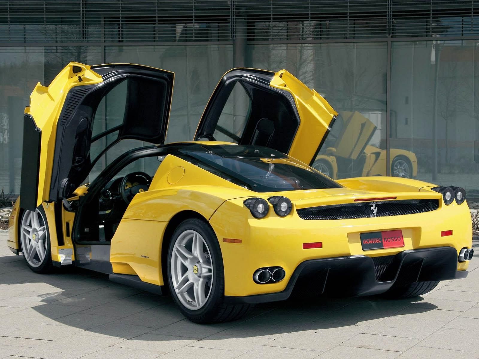 Free Wallpaper For You: Picture Yellow Ferrari Car Door Open