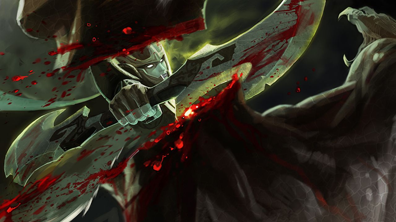 Photo DOTA 2 Phantom assassin mortred Battle axes Warriors Blood