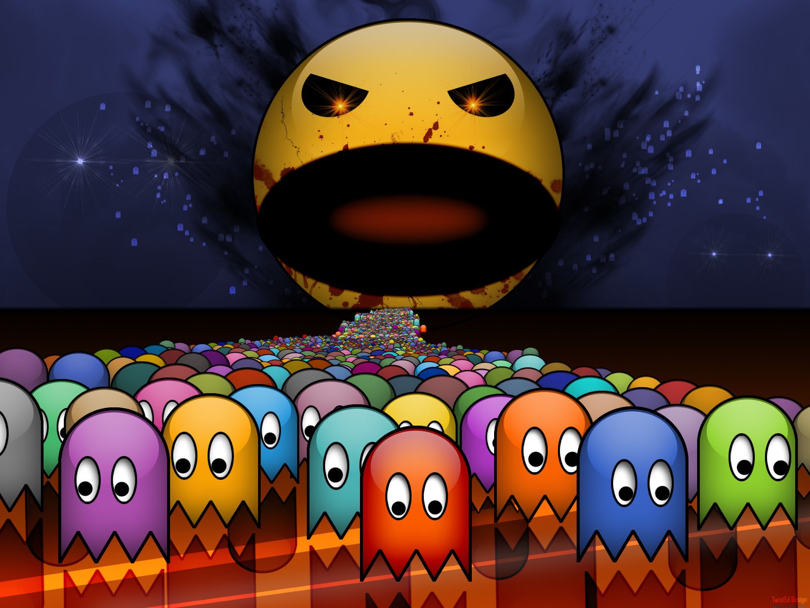 Evil Pac Man Wallpaperx1200