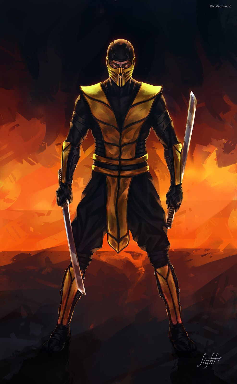 Mortal Kombat: Hanzo Hasashi (Scorpion)/ar. Mortal kombat art, Scorpion mortal kombat, Raiden mortal kombat