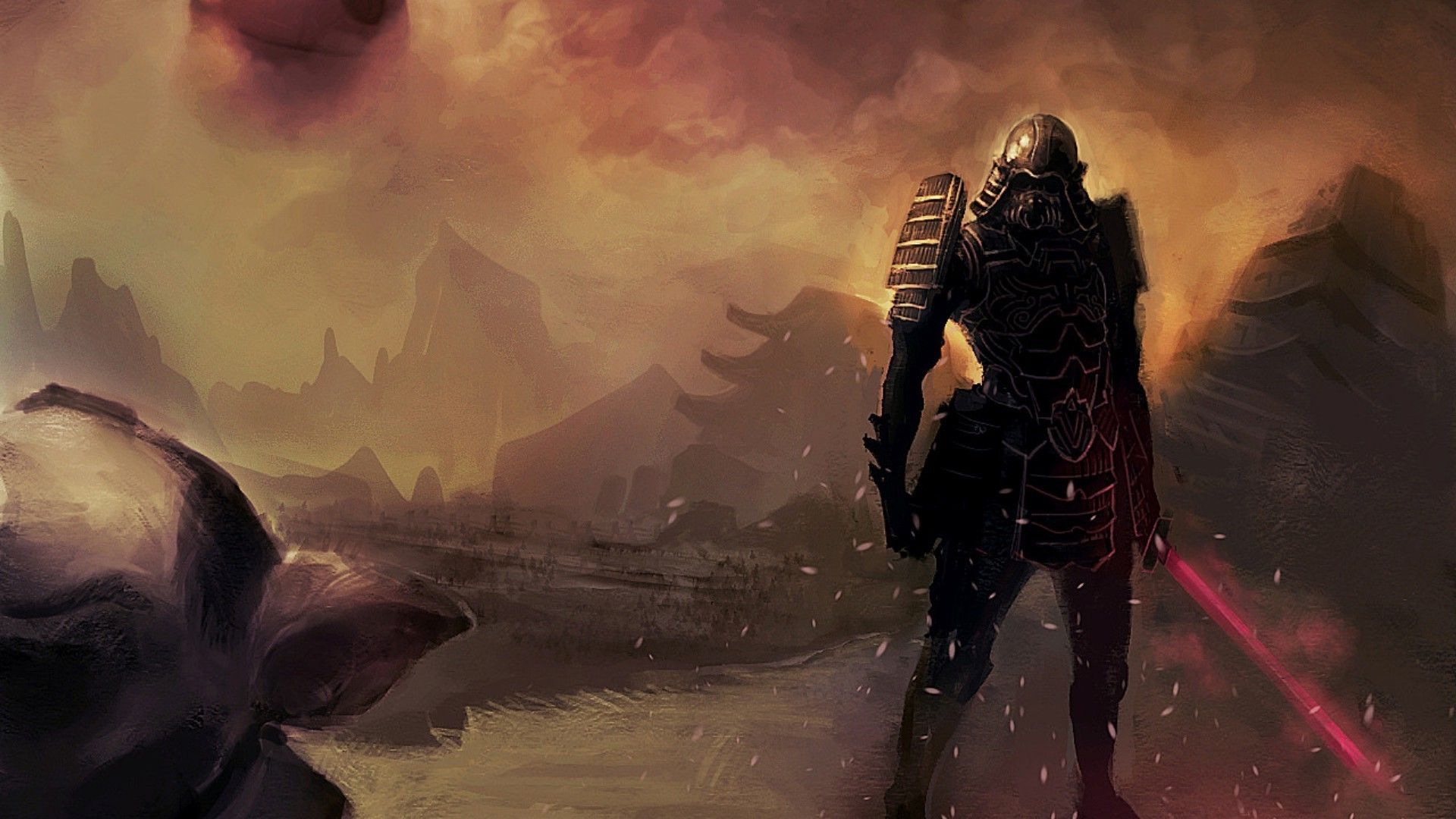 1920x1080 samurai fantasy art star wars crossover darso dianos wallpaper JPG 334 kB