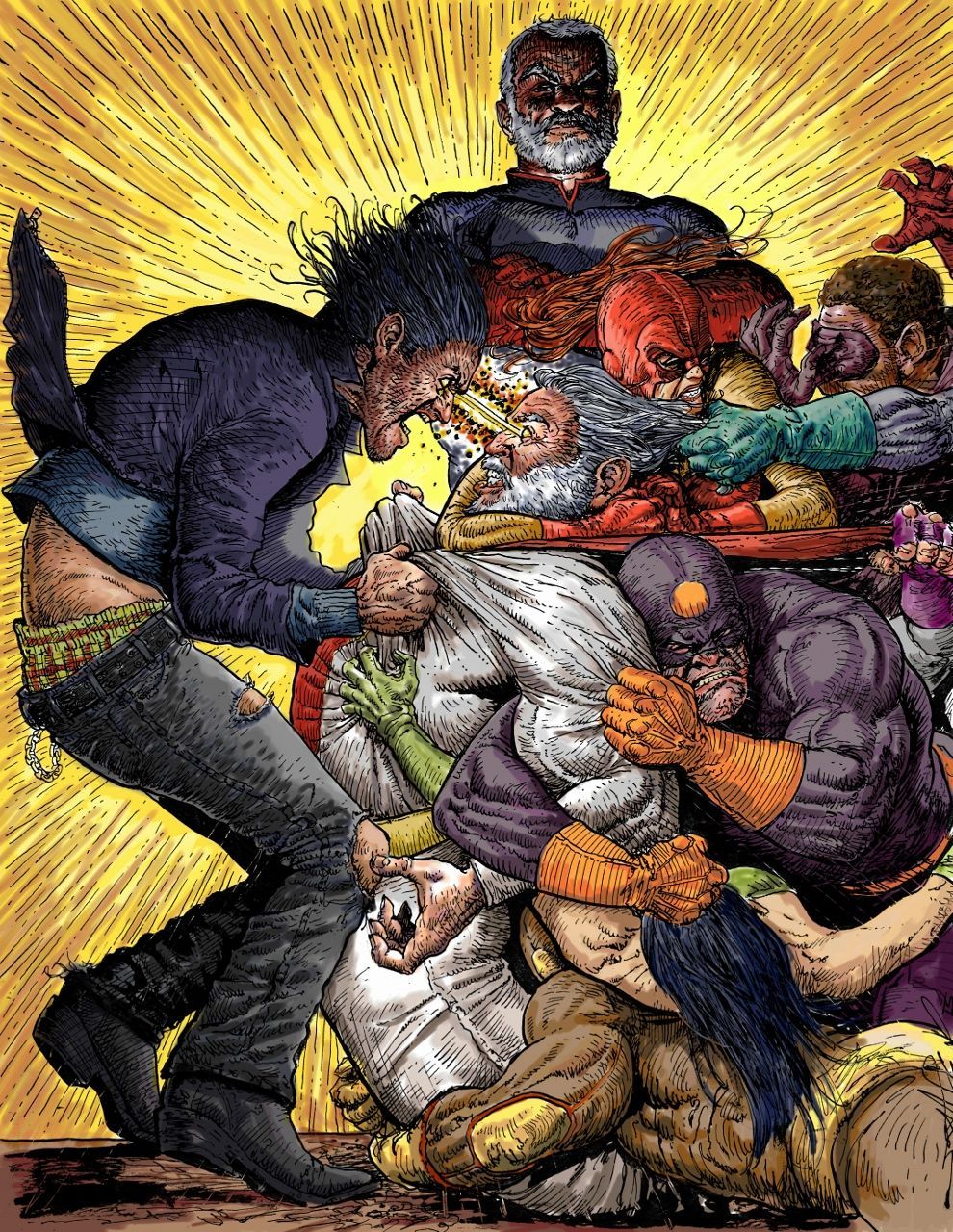 Jupiters Legacy color (990x1280). Logo illustration, Art, Painting