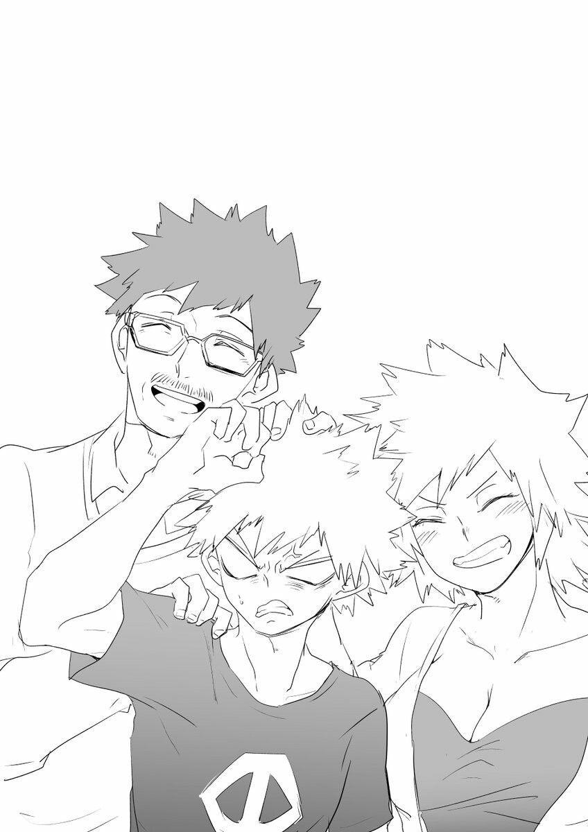 Bakugou Masaru & Mitsuki & Katsuki.