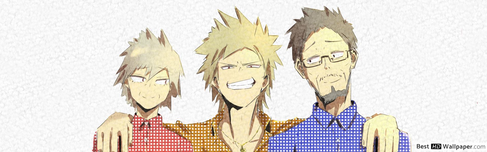 Mitsuki Bakugo, Katsuki Bakugo, Masaru Bakugo HD ekrano fonų atsisiuntimas