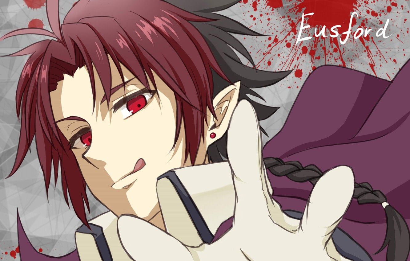 Wallpaper look, hand, portrait, anime, art, vampire, Owari no Seraph, The last Seraphim, Crowley, Crowley Eusford image for desktop, section сёнэн