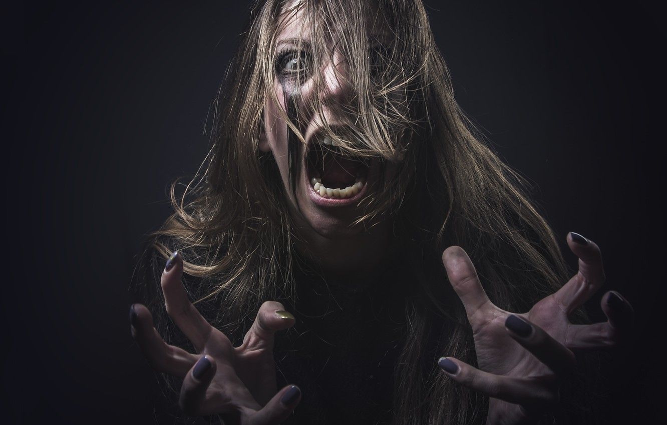 Wallpaper hysteria, creepy, make up, screams image for desktop, section ситуации
